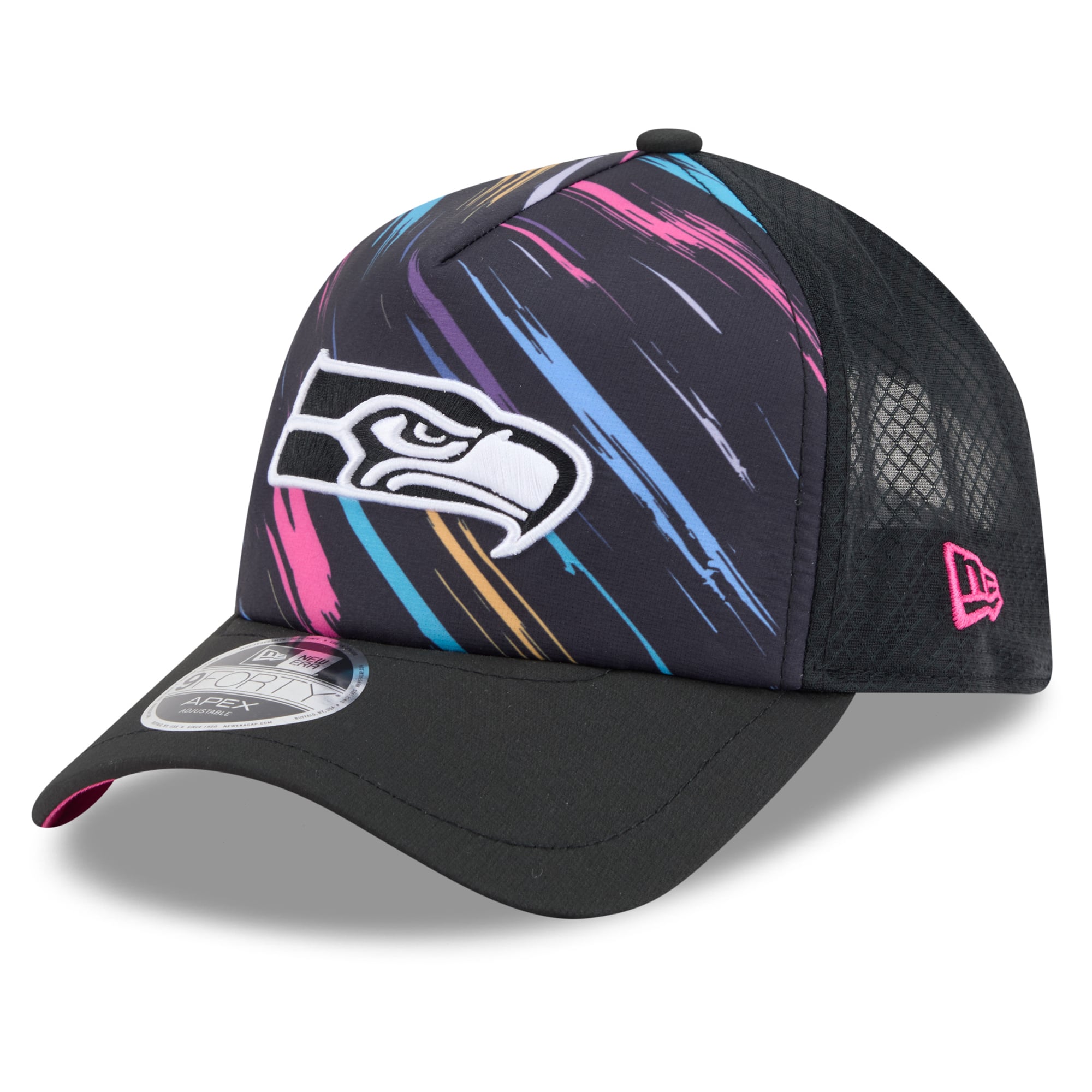 Casquette ajustable New Era noire Seattle Seahawks 2026 NFL Crucial Catch 9FORTY Apex pour homme
