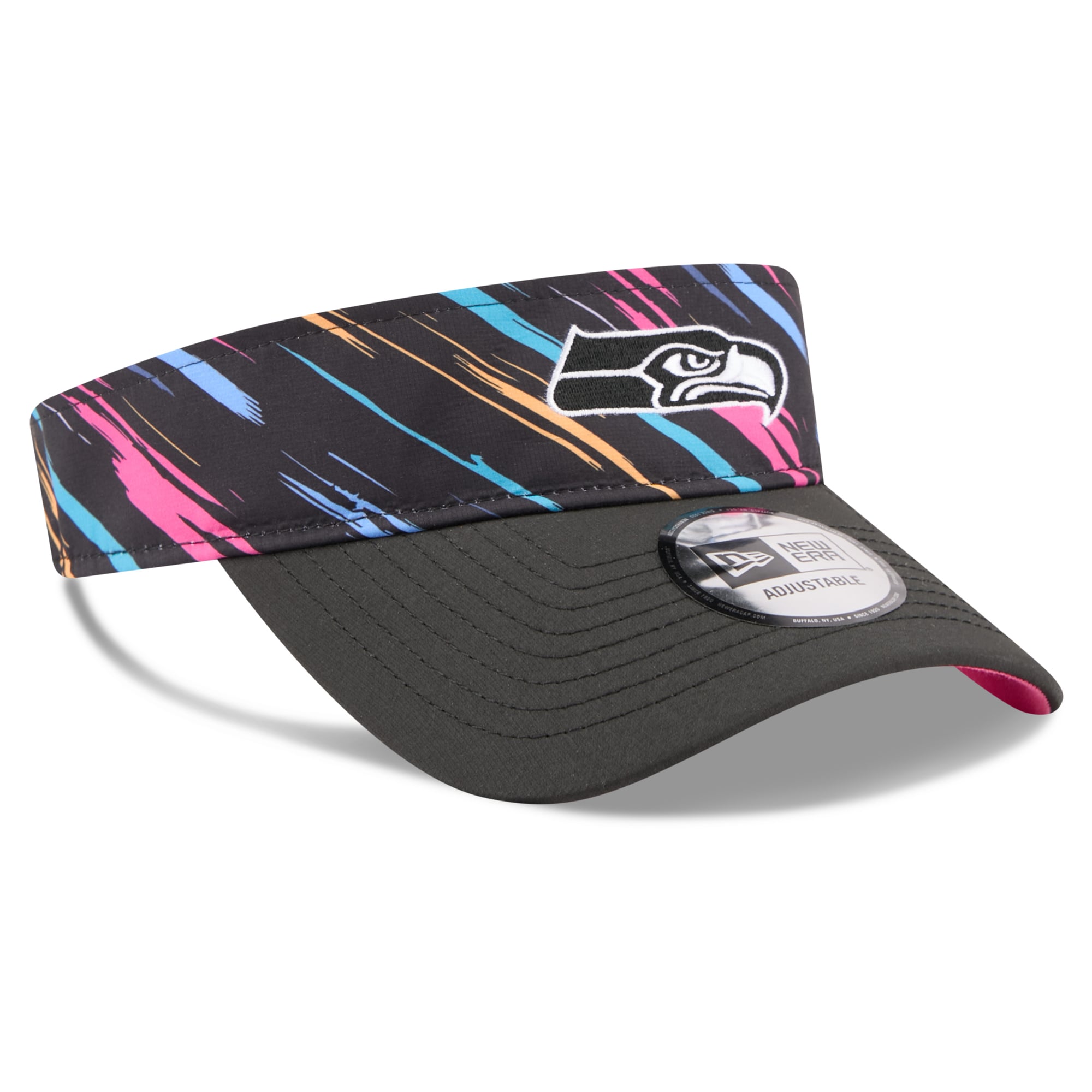 Men's New Era Black Seattle Seahawks 2026 NFL Crucial Catch Adjustable Visor