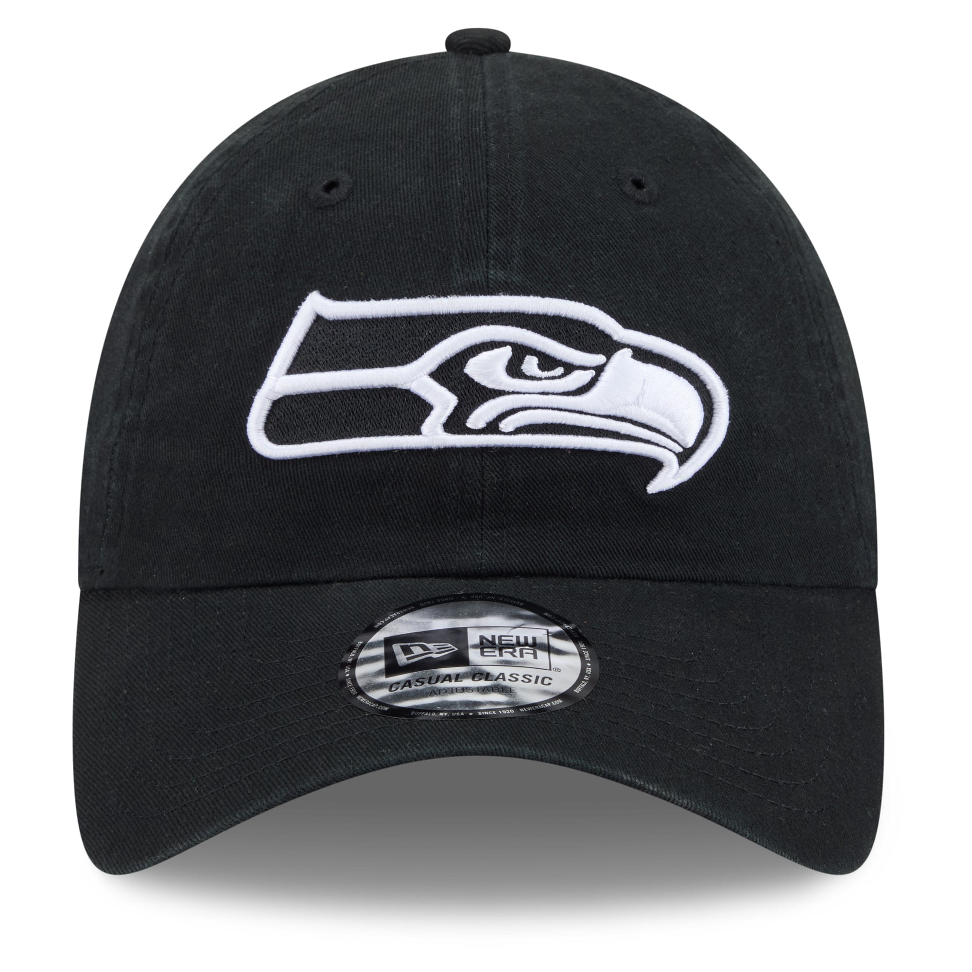 Men's New Era Black Seattle Seahawks 2026 NFL Crucial Catch Casual Classic Adjustable Hat