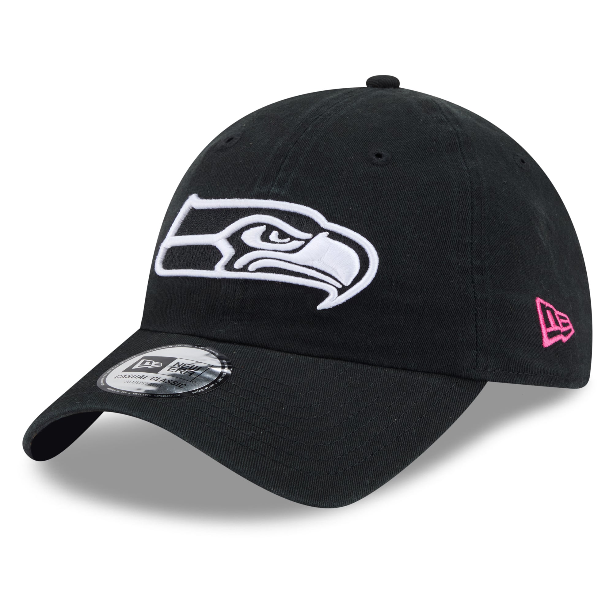 Men's New Era Black Seattle Seahawks 2026 NFL Crucial Catch Casual Classic Adjustable Hat