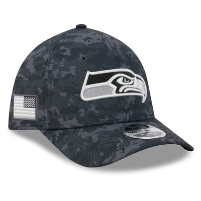 Seattle Seahawks New Era 2026 Salute To Service 39THIRTY M-Crown Stretch Hat - Black
