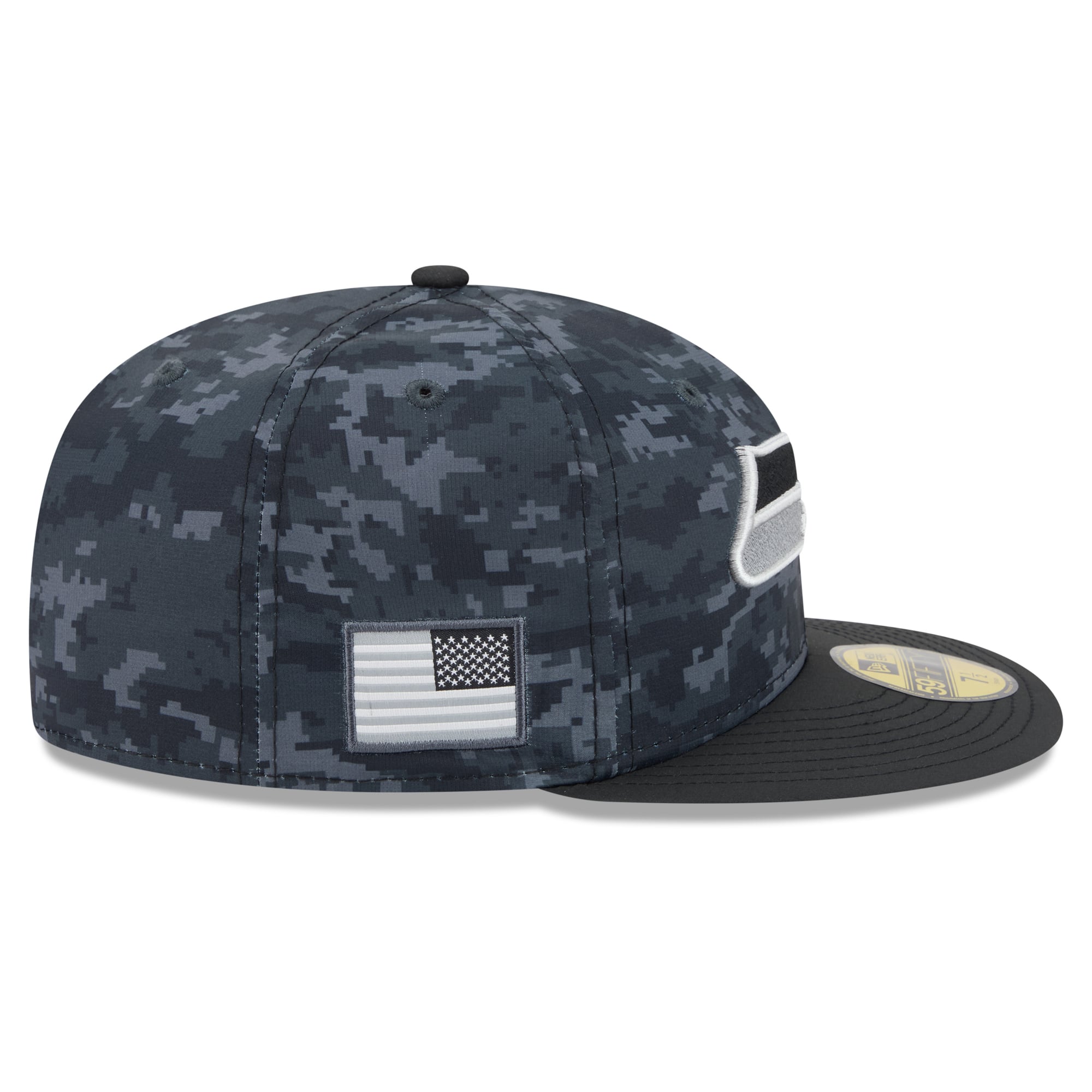 Casquette ajustée New Era noire Seattle Seahawks 2026 Salute To Service 59FIFTY pour homme
