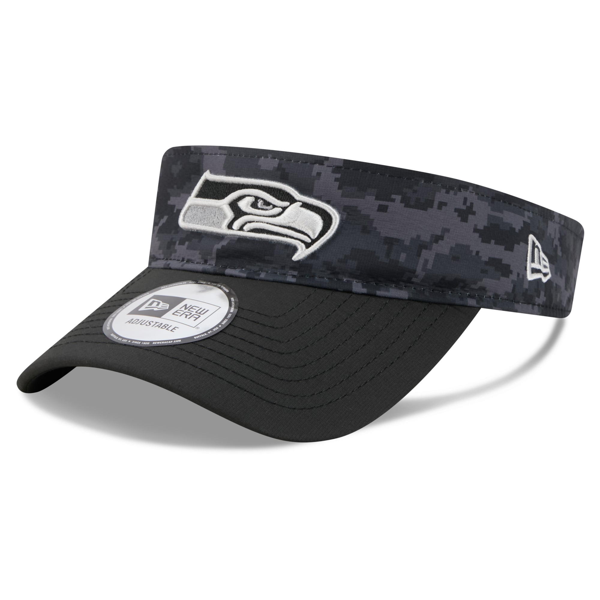 Casquette New Era noire pour homme Seattle Seahawks 2026 Salute To Service, visière ajustable