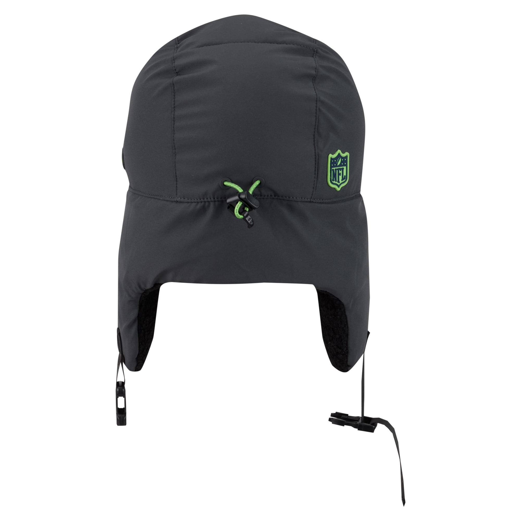 Casquette trappeur New Era noire Seattle Seahawks 2026 pour homme, idéale les temps froids.