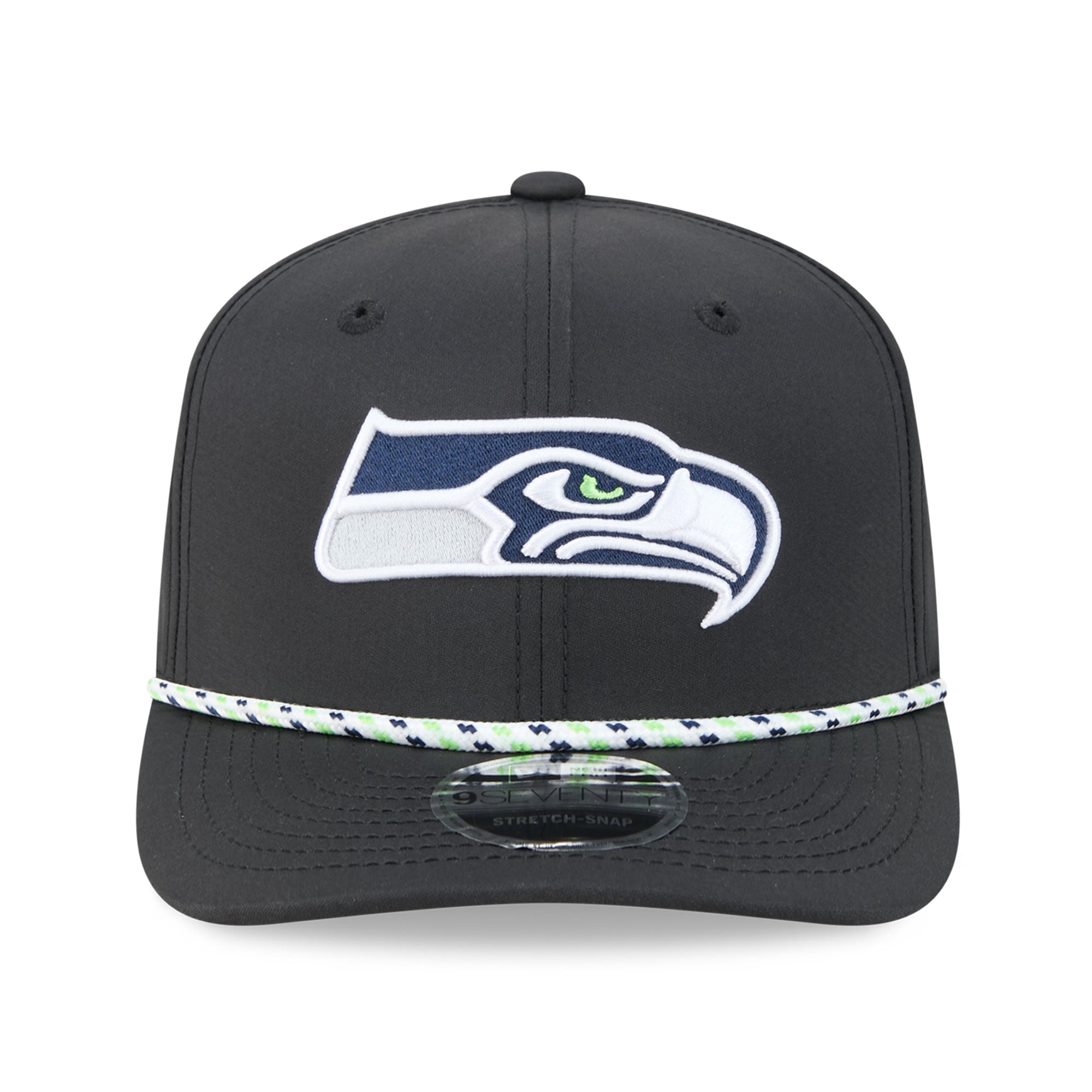 Casquette ajustable New Era noire Seattle Seahawks 9SEVENTY pour homme