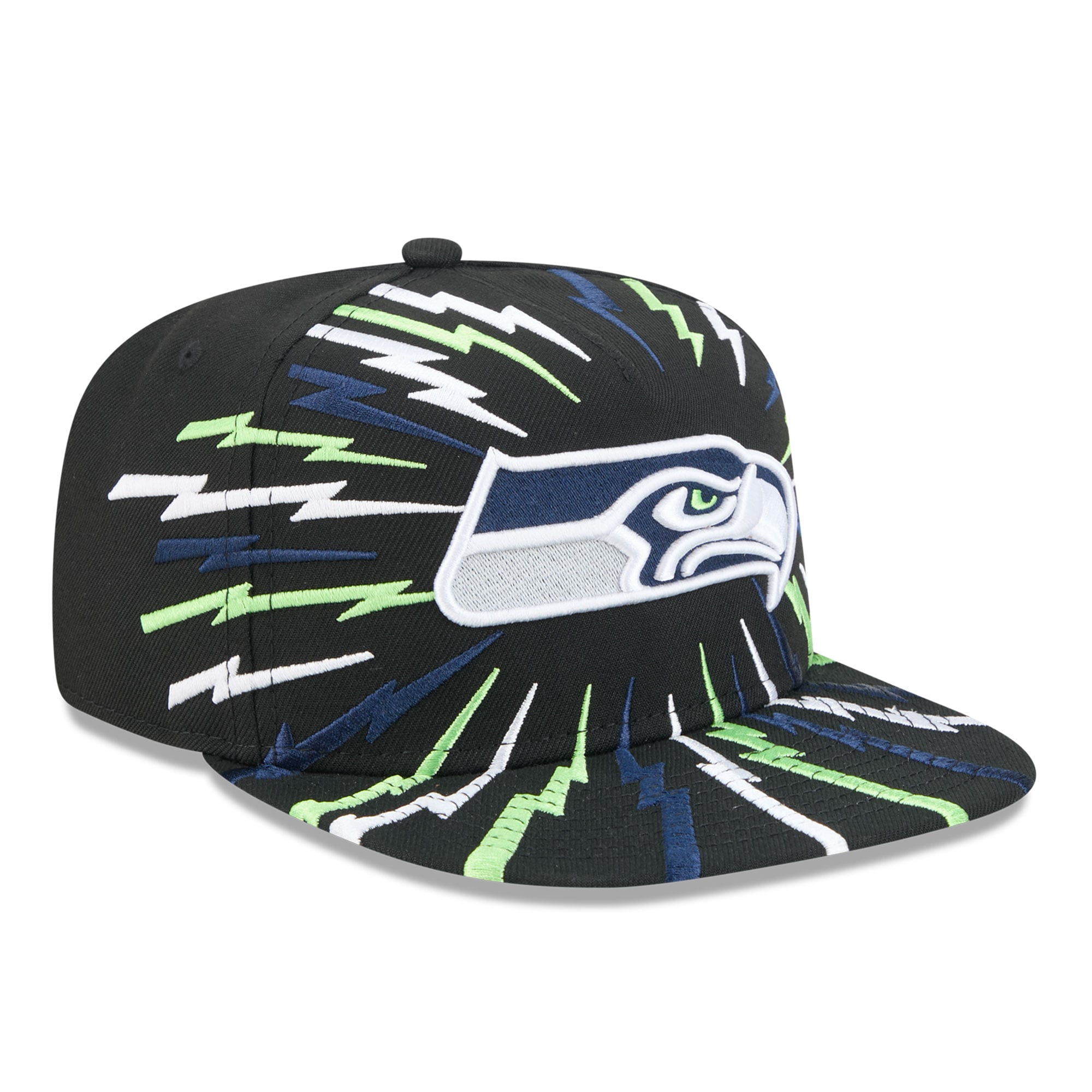 Casquette snapback New Era 9FIFTY Bolt A-Frame noire Seattle Seahawks pour homme