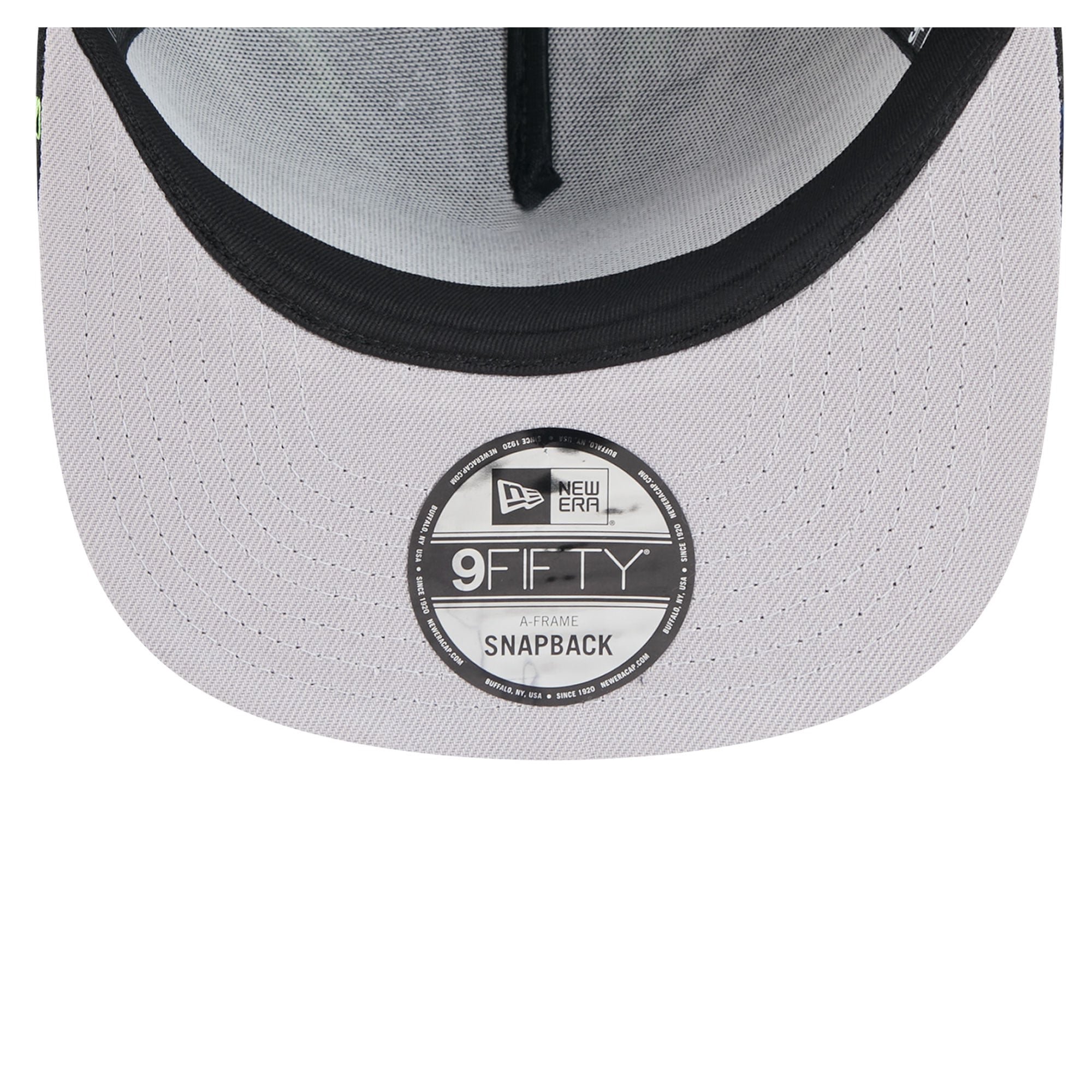 Casquette snapback New Era 9FIFTY Bolt A-Frame noire Seattle Seahawks pour homme