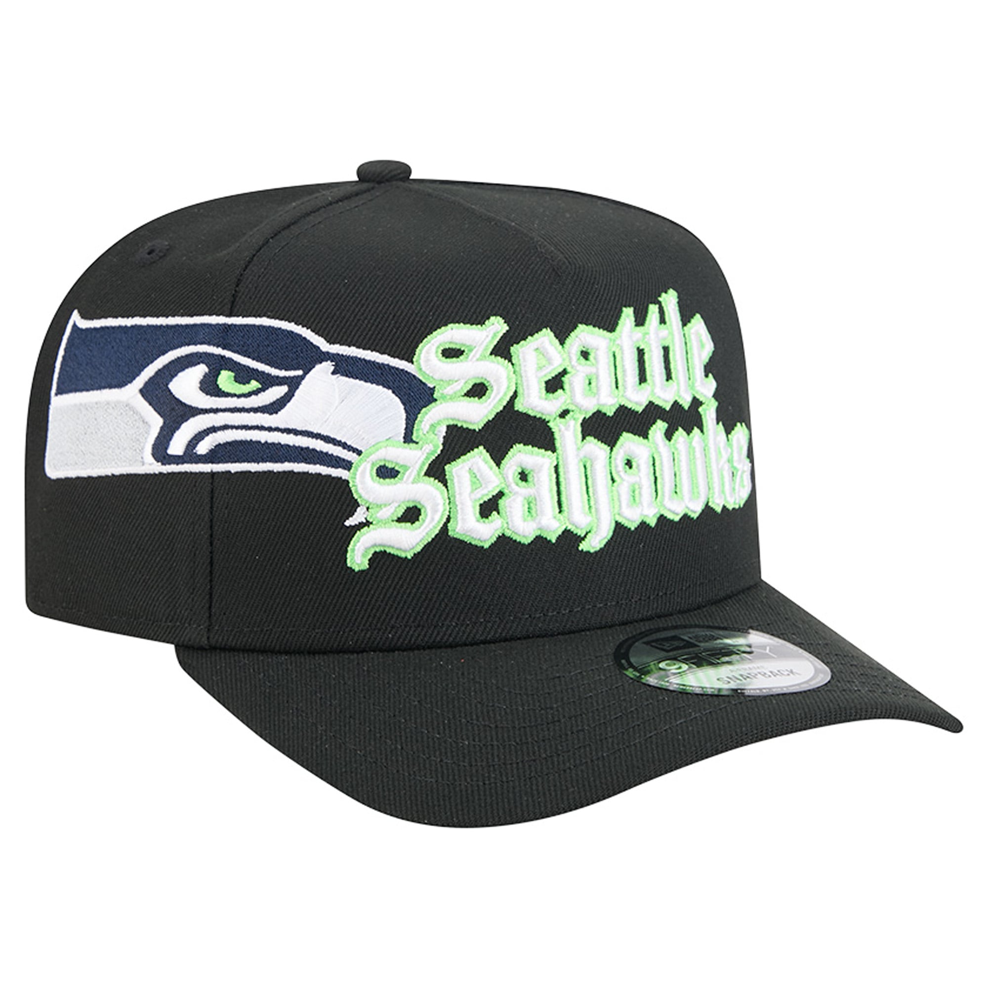 Casquette snapback New Era 9FIFTY noire Seattle Seahawks Proud A-Frame pour homme