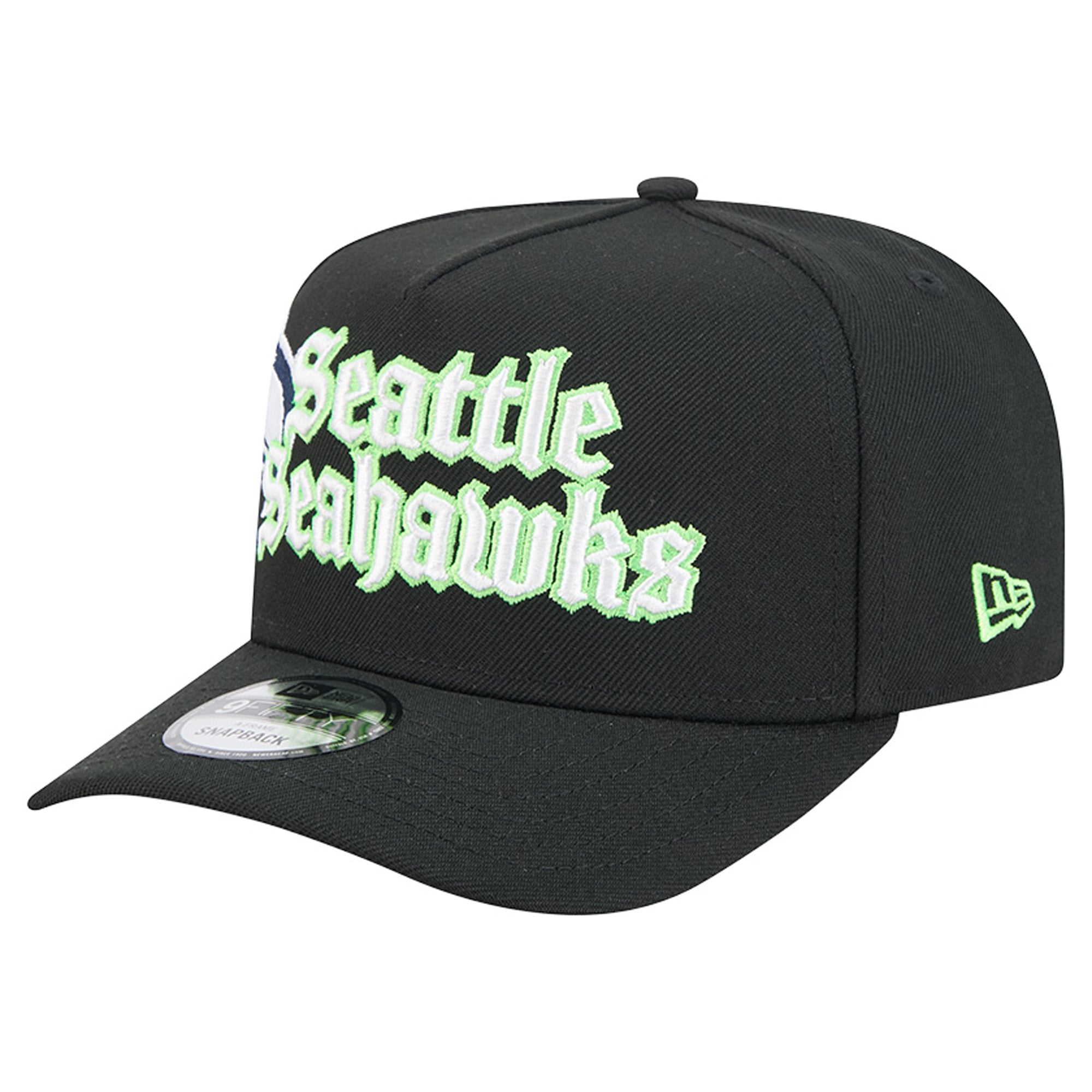 Casquette snapback New Era 9FIFTY noire Seattle Seahawks Proud A-Frame pour homme