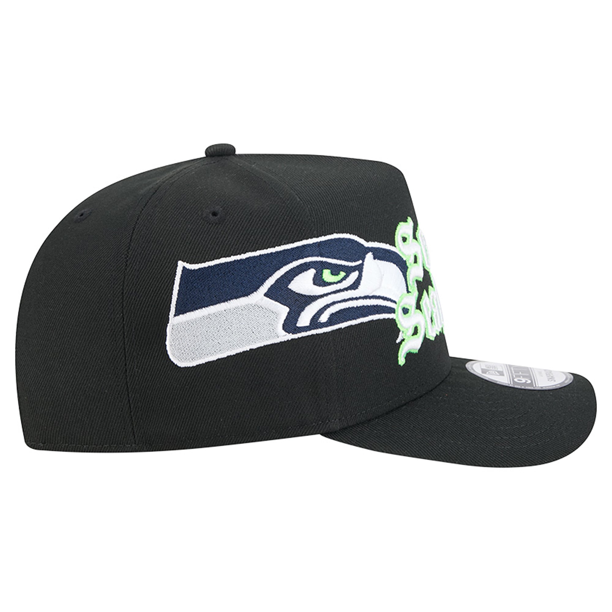 Casquette snapback New Era 9FIFTY noire Seattle Seahawks Proud A-Frame pour homme