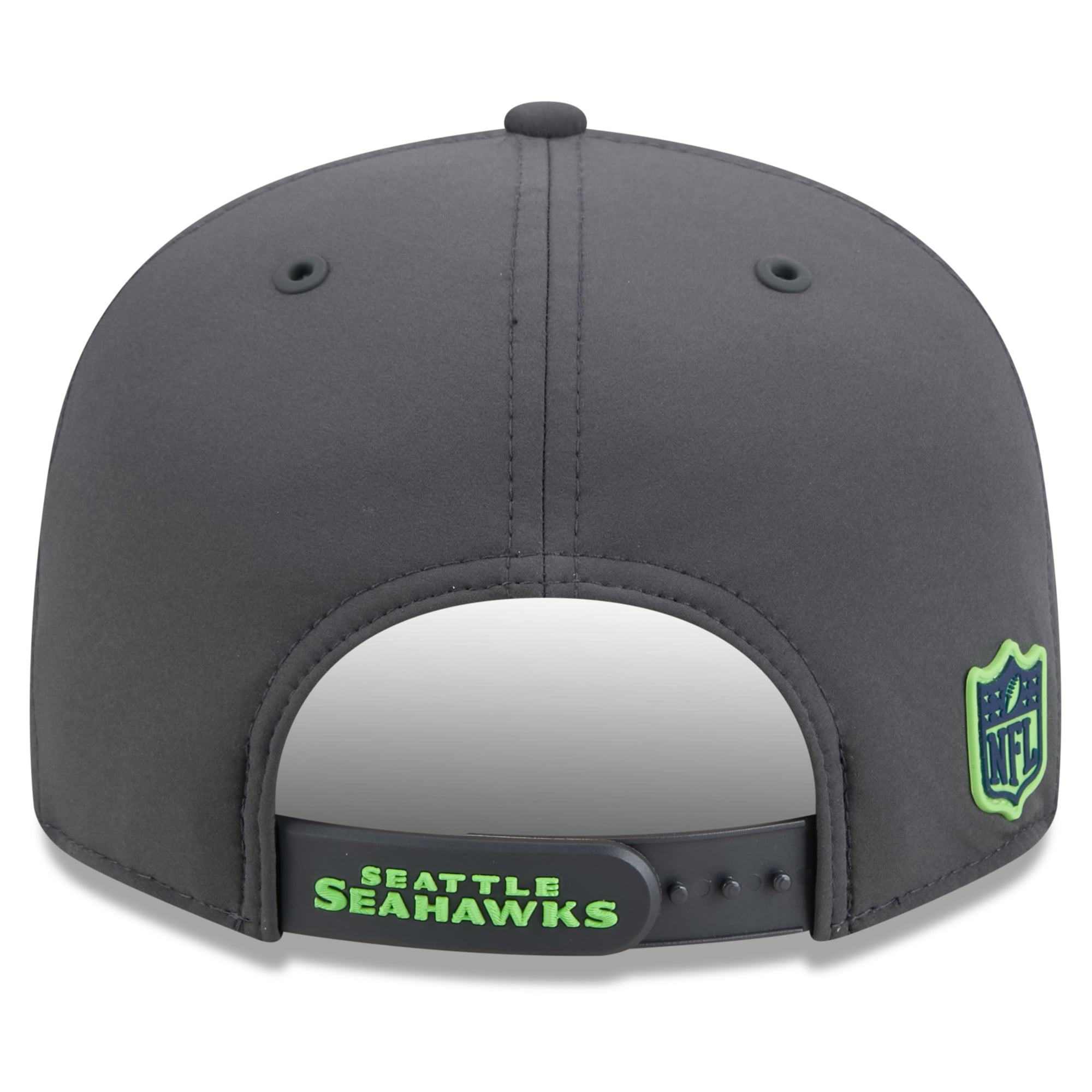 Casquette snapback New Era 9FIFTY pour homme, couleur anthracite, Seattle Seahawks 2026, idéale pour les temps froids.