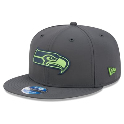 Seattle Seahawks New Era 2026 Sideline Cold Weather  9FIFTY Snapback Hat - Charcoal