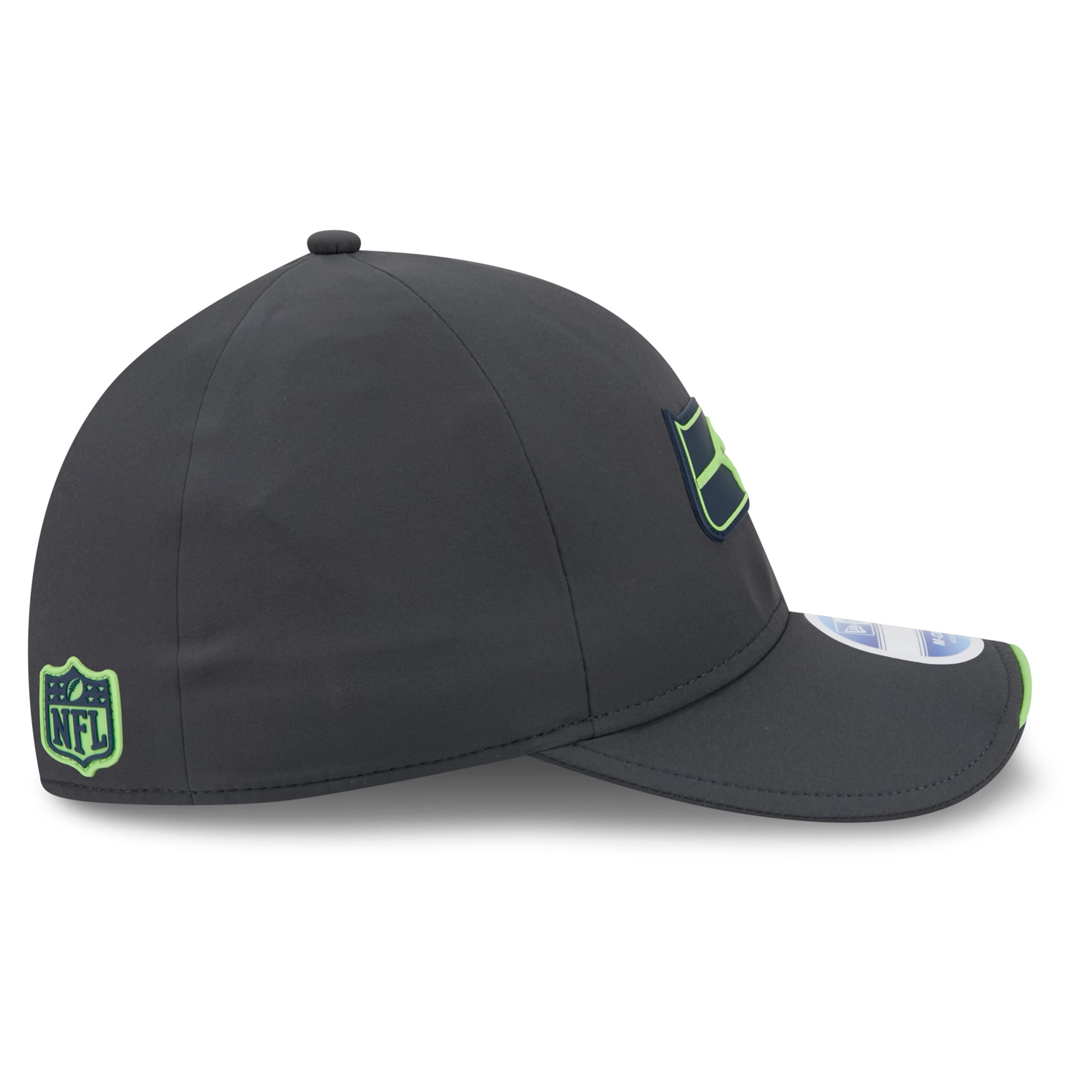 Casquette ajustable New Era 9FORTY M-Crown pour homme, couleur anthracite, Seattle Seahawks 2026, idéale pour les temps froids.