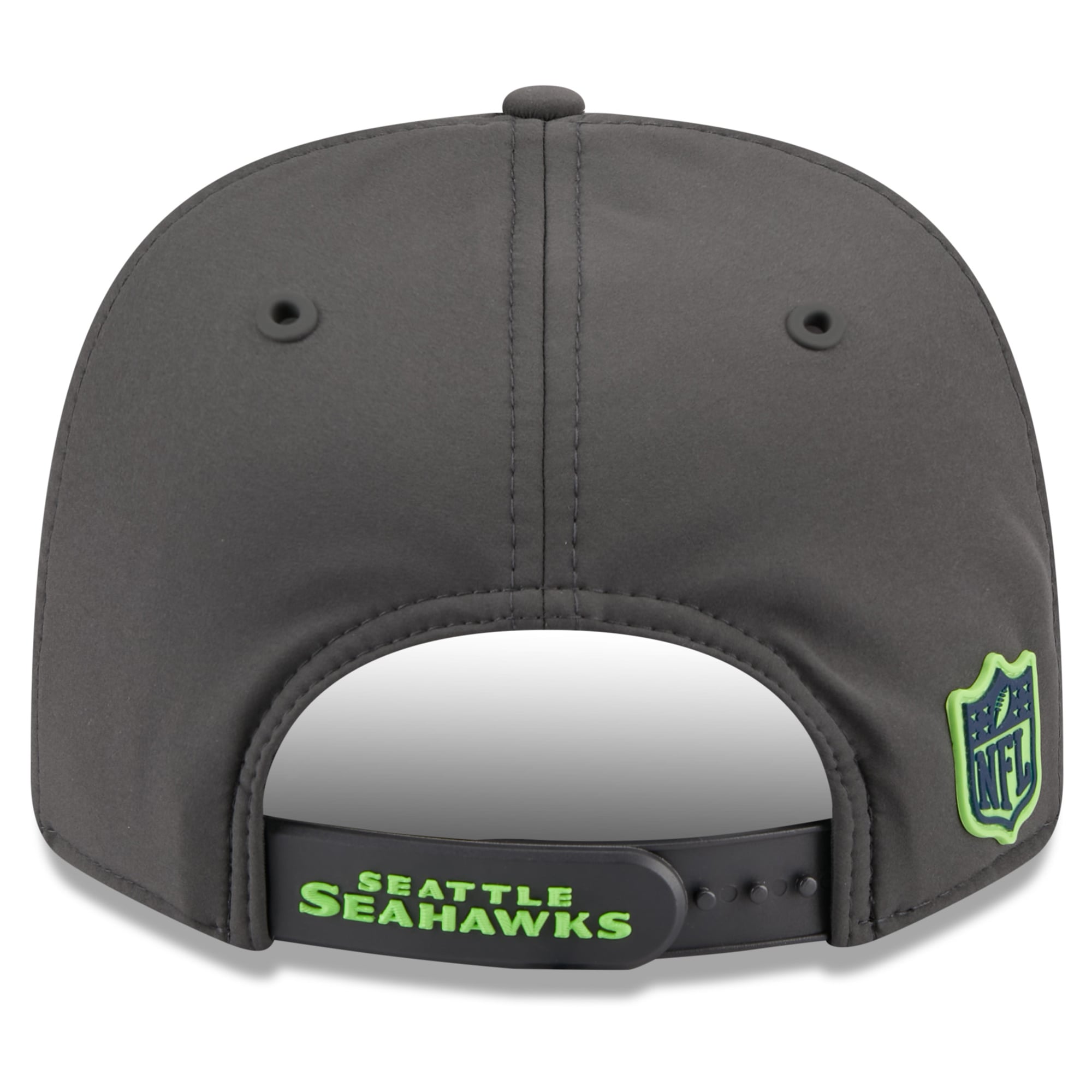 Casquette ajustable New Era anthracite Seattle Seahawks 2026 Sideline pour homme, modèle 9SEVENTY, idéale pour les temps froids.