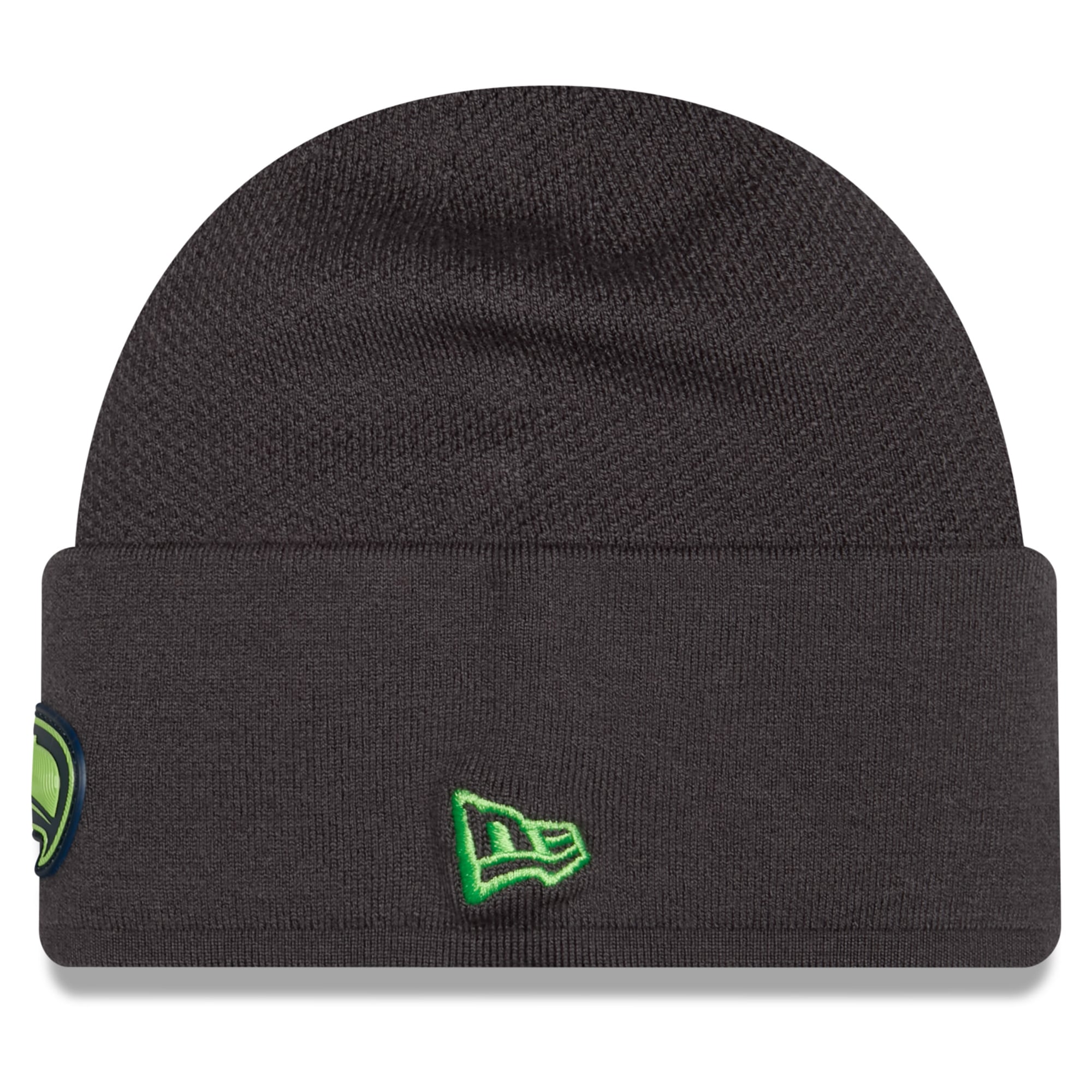 Bonnet d'hiver New Era pour homme, couleur anthracite, Seattle Seahawks 2026.