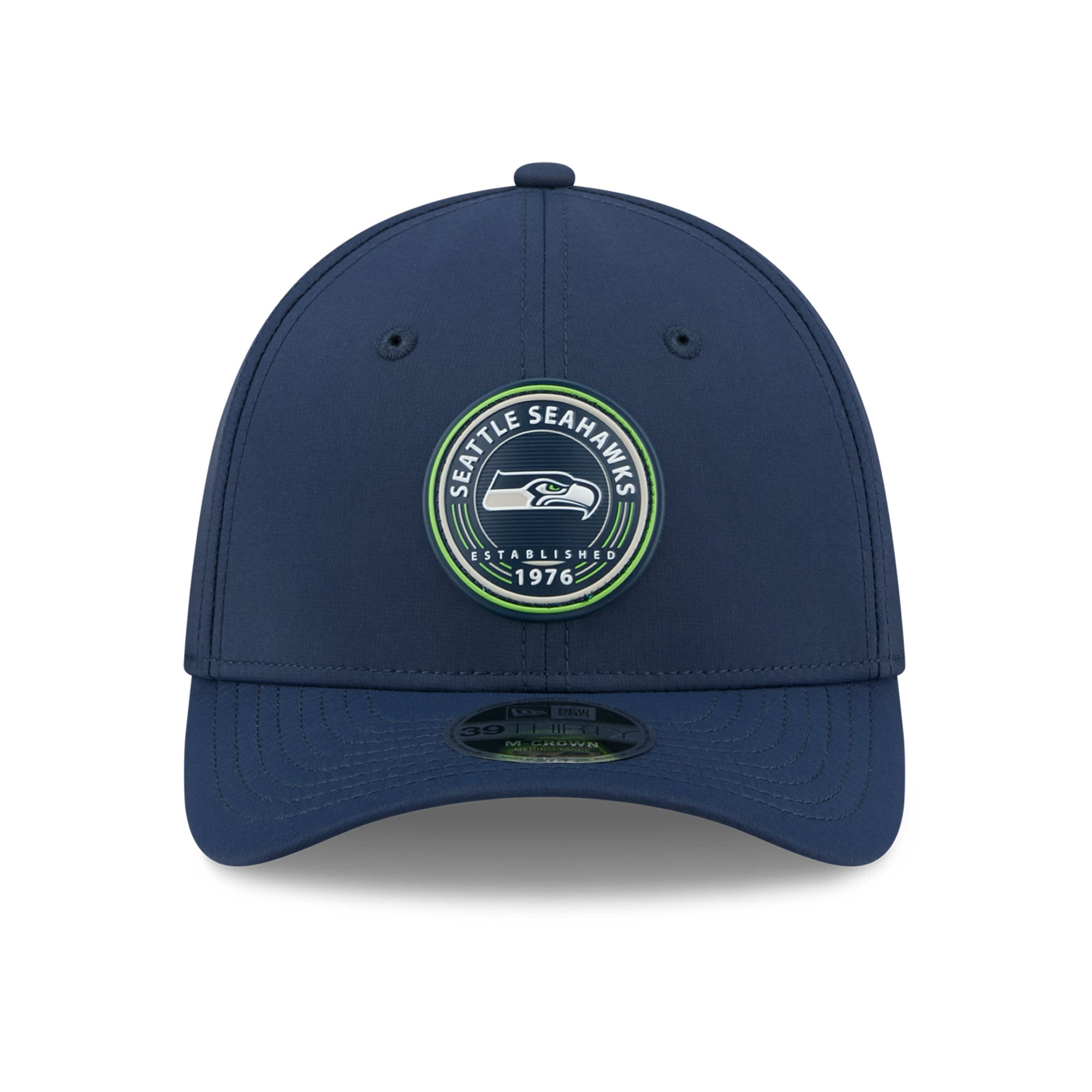 Casquette New Era College bleu marine Seattle Seahawks 39THIRTY M-Crown Flex pour homme
