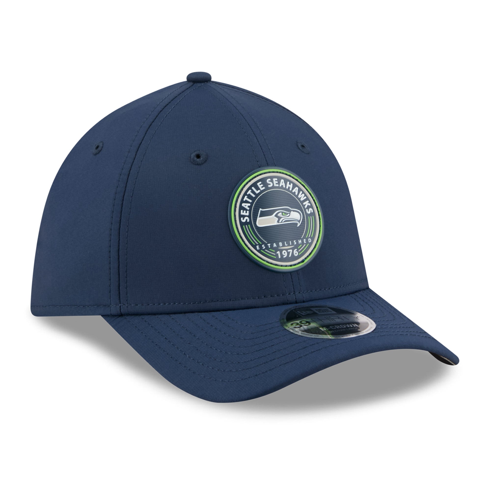 Casquette New Era College bleu marine Seattle Seahawks 39THIRTY M-Crown Flex pour homme