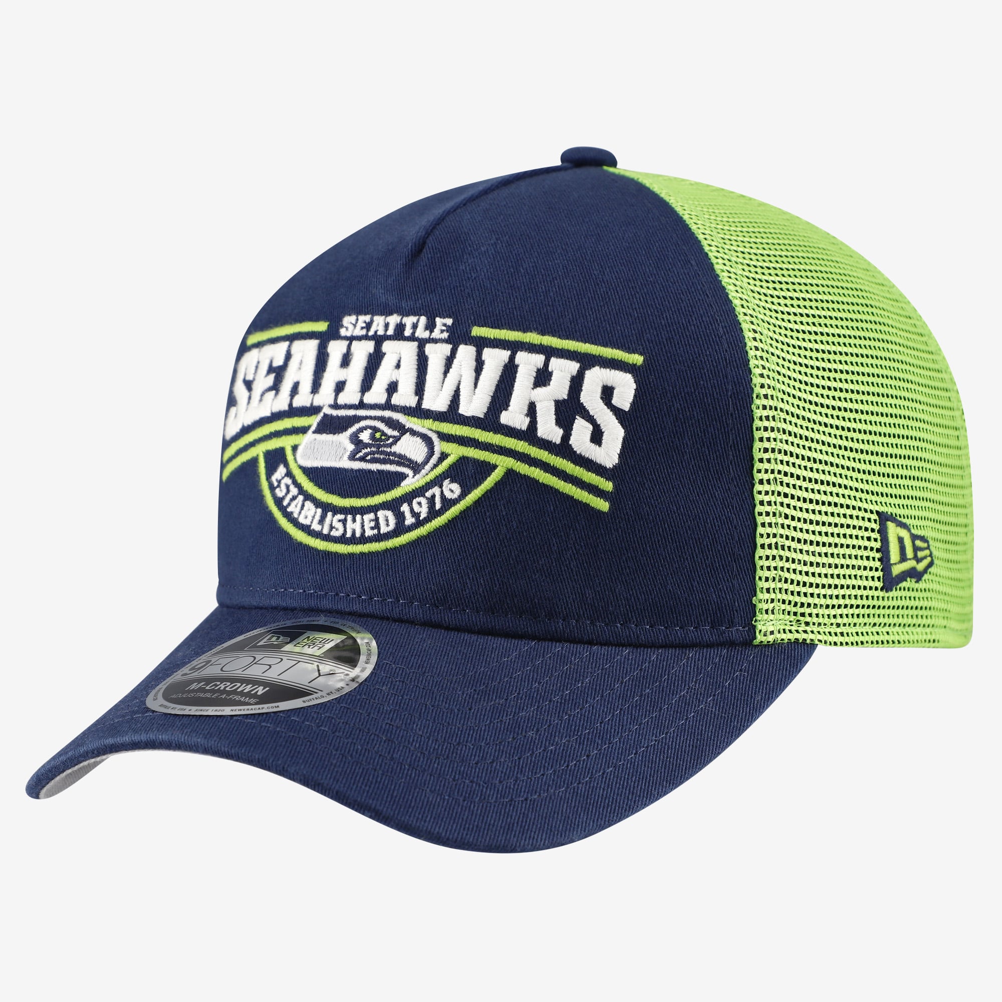 Casquette ajustable New Era College Navy Seattle Seahawks 9FORTY pour homme