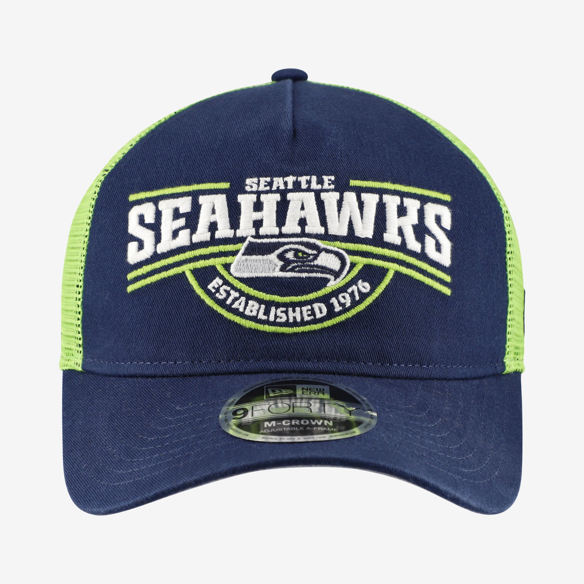 Casquette ajustable New Era College Navy Seattle Seahawks 9FORTY pour homme