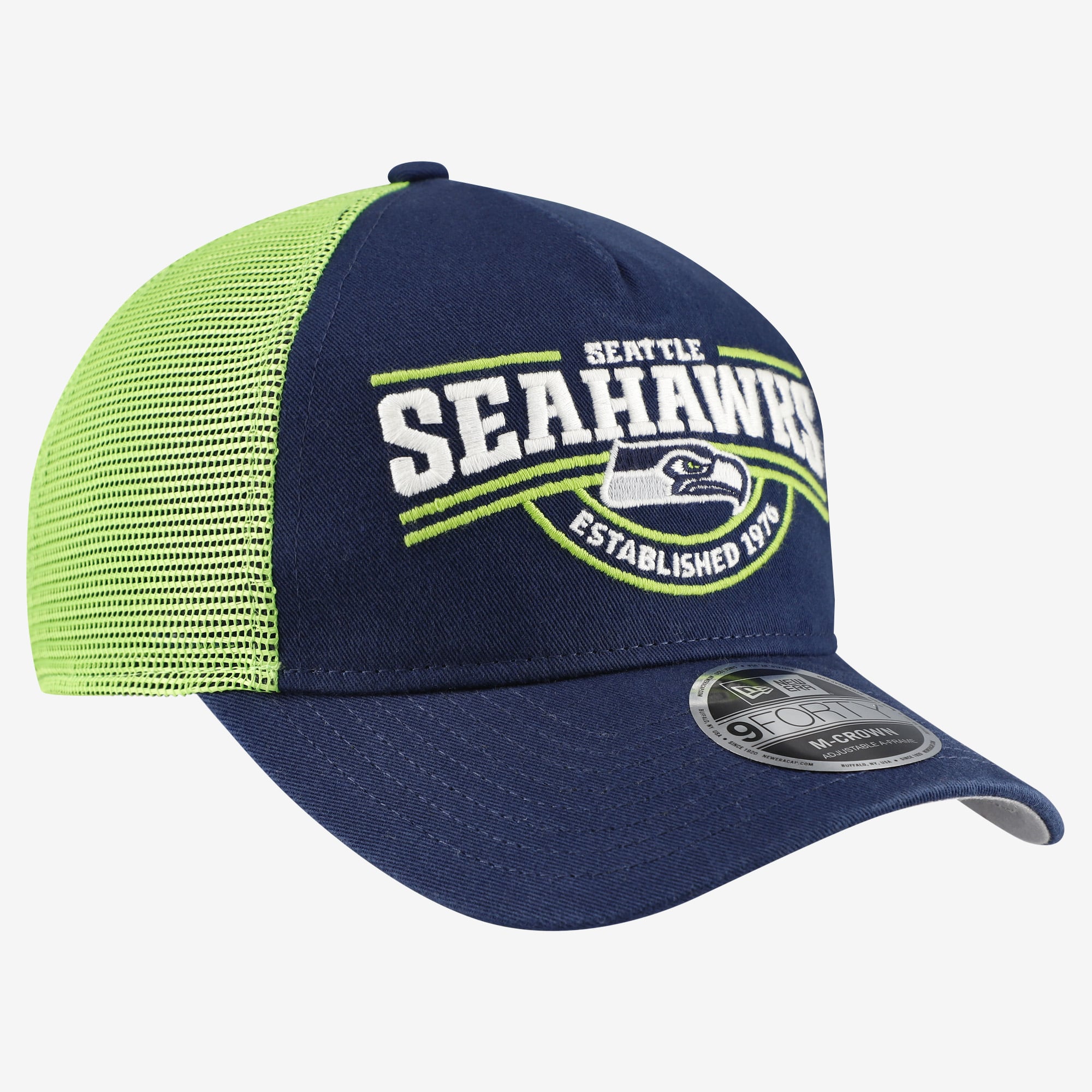 Casquette ajustable New Era College Navy Seattle Seahawks 9FORTY pour homme
