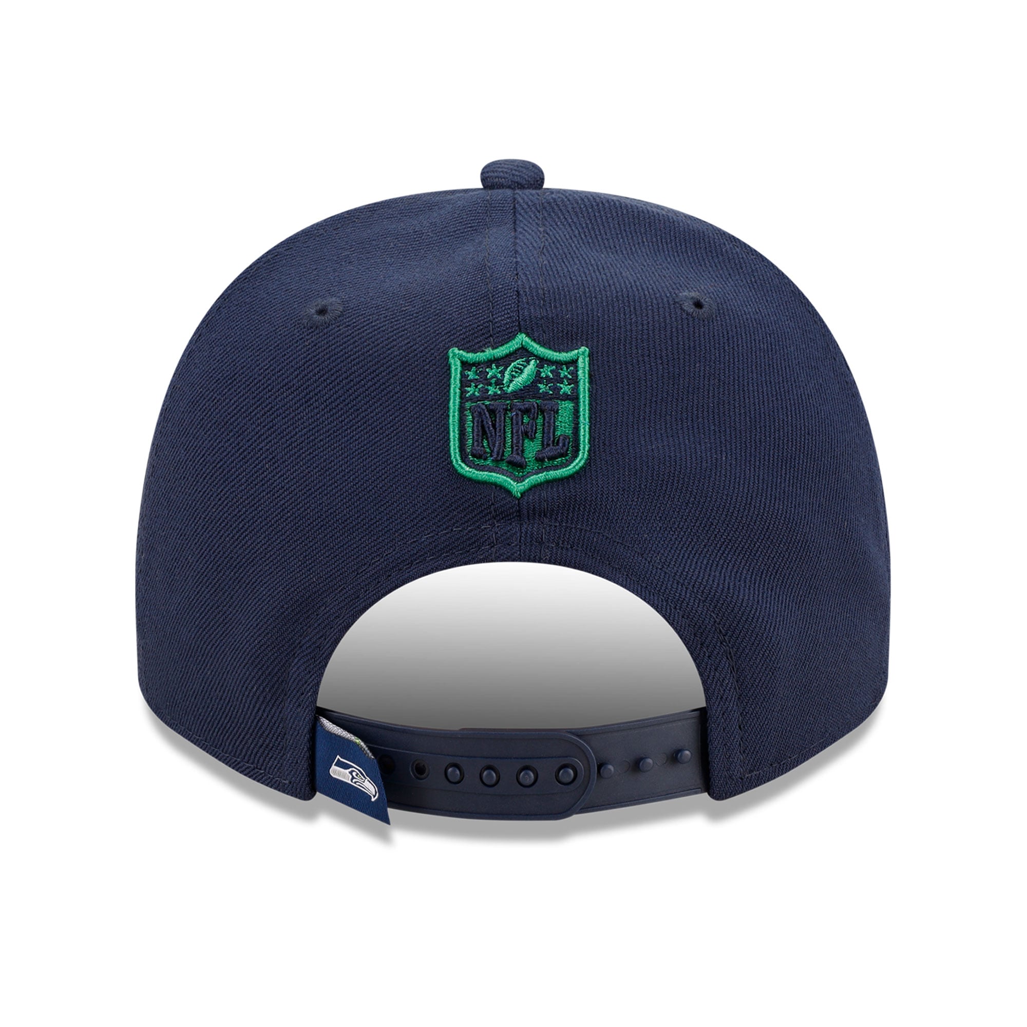Casquette snapback New Era College Navy Seattle Seahawks pour homme, modèle A-Frame, style dessin animé 9FIFTY