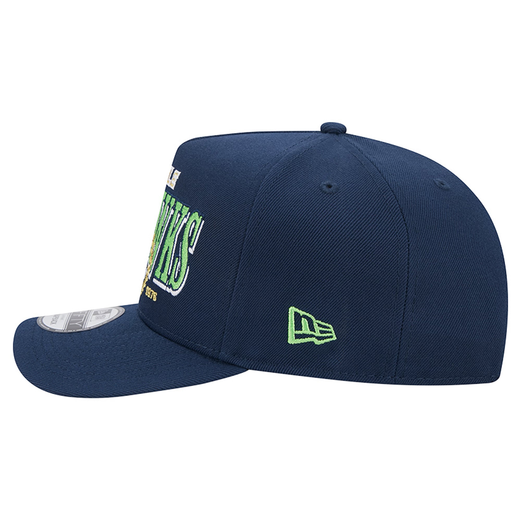 Casquette snapback New Era College Navy Seattle Seahawks Laurel A-Frame 9FIFTY pour homme