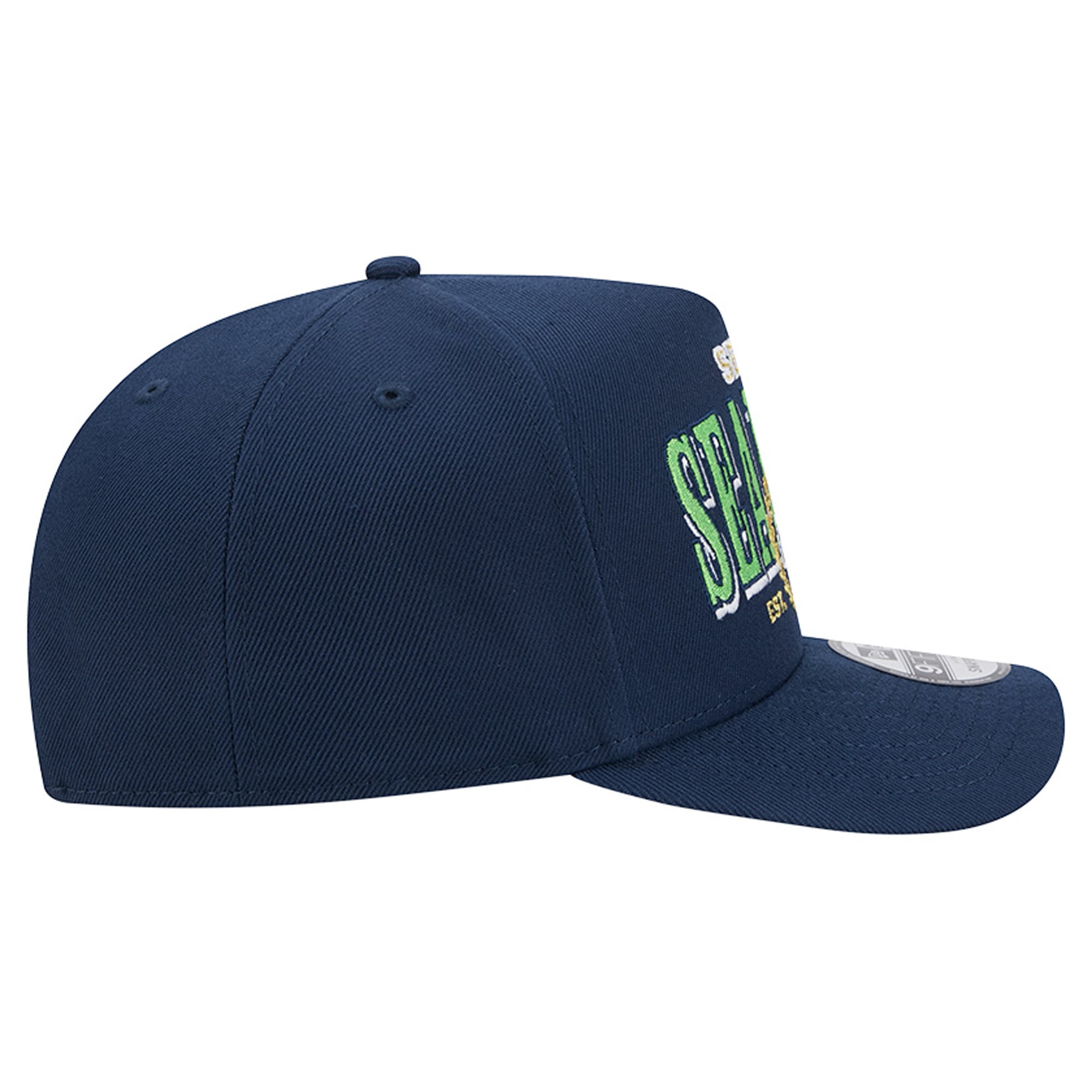 Casquette snapback New Era College Navy Seattle Seahawks Laurel A-Frame 9FIFTY pour homme