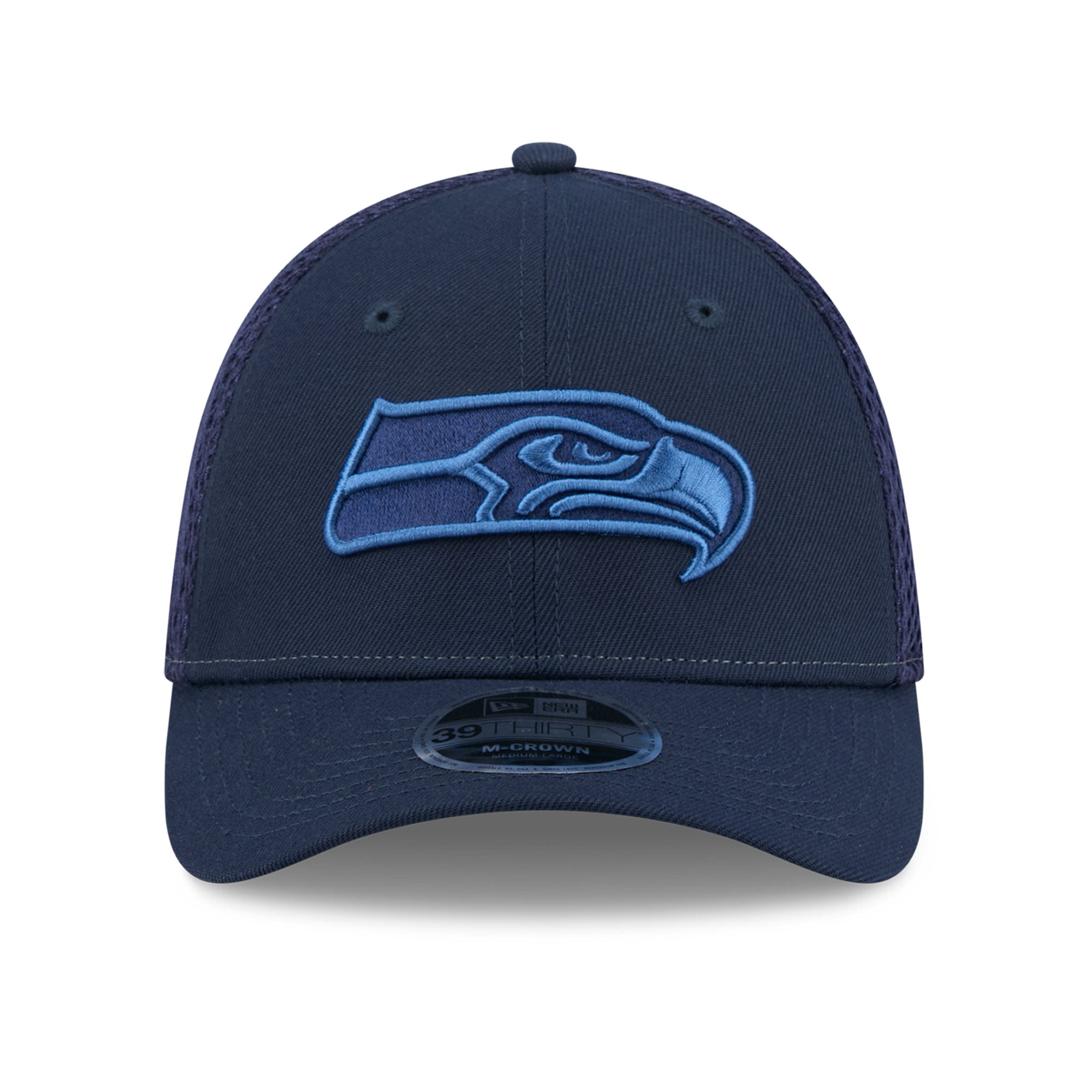 Casquette extensible New Era College Navy Seattle Seahawks Neo Mesh 39THIRTY M-Crown pour homme