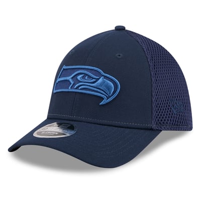 Seattle Seahawks New Era Neo Mesh 39THIRTY M-Crown Stretch Hat - College Navy