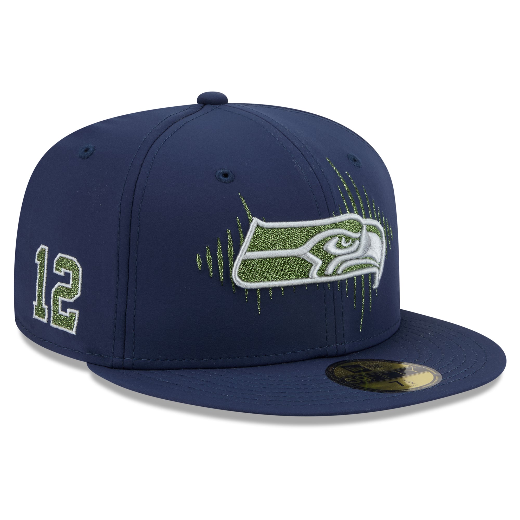 Men's New Era College Navy Seattle Seahawks Rivalries Collection 59FIFTY Fitted Hat