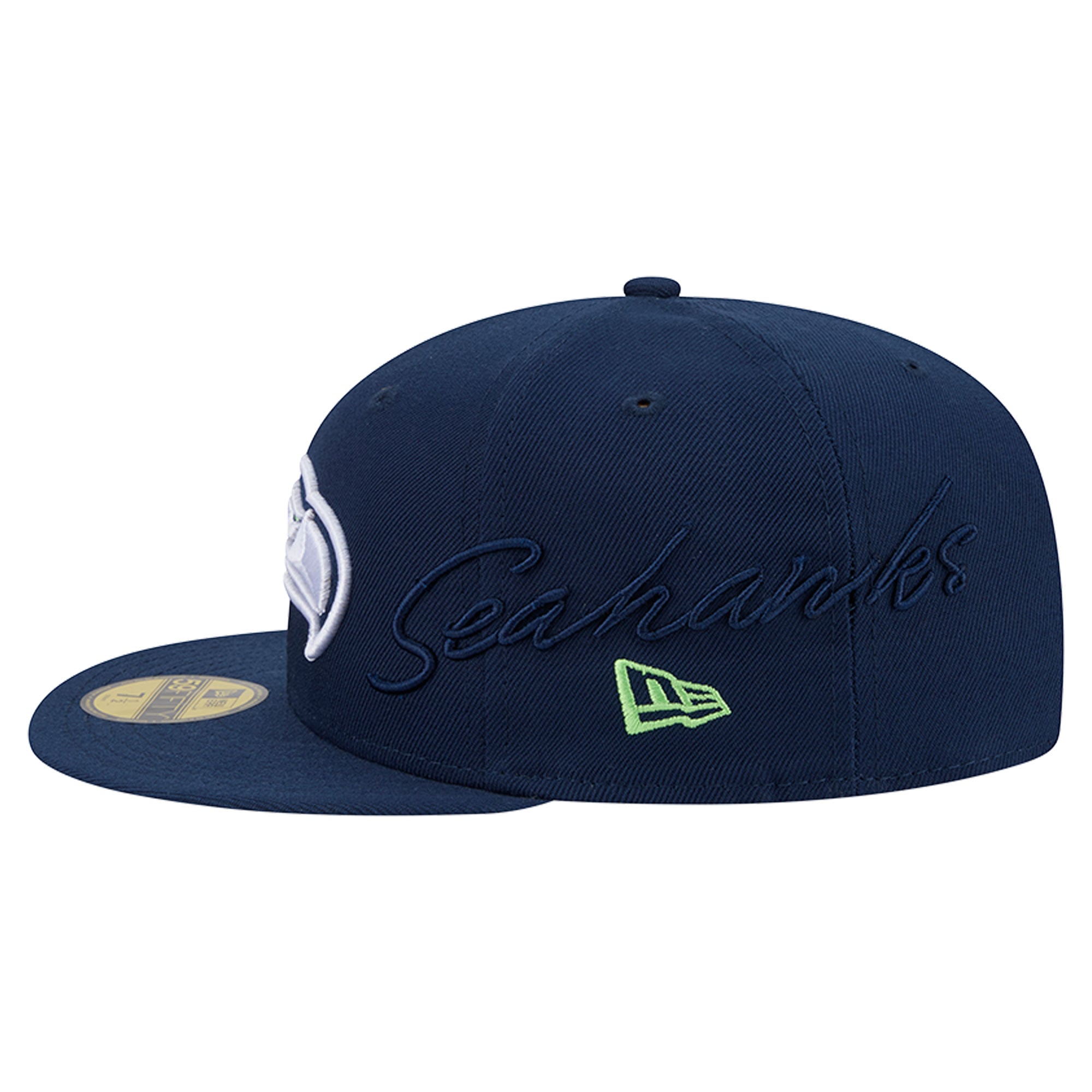Casquette ajustée New Era College Navy Seattle Seahawks 59FIFTY pour homme