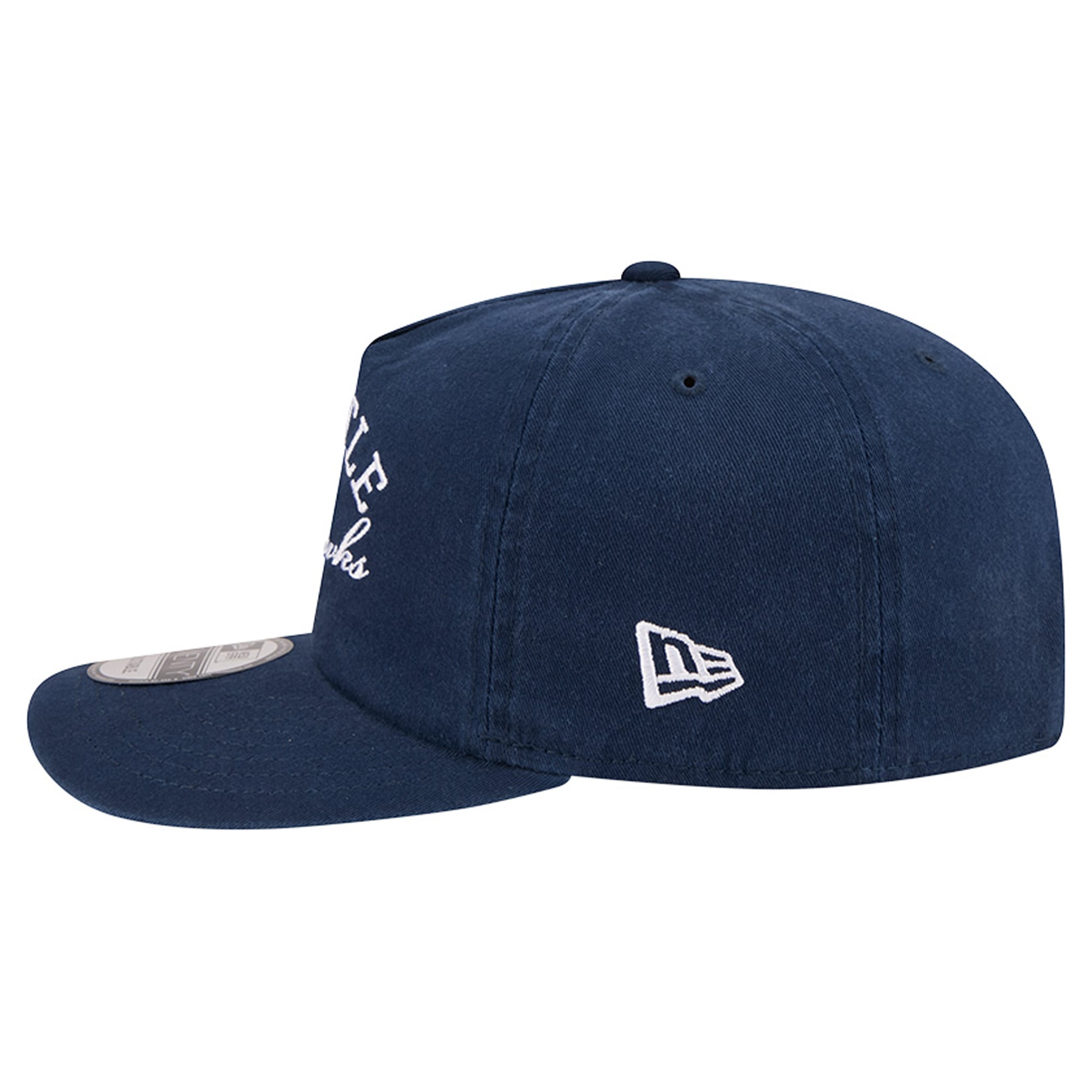 Men's New Era College Navy Seattle Seahawks Stacked 19TWENTY Adjustable Hat