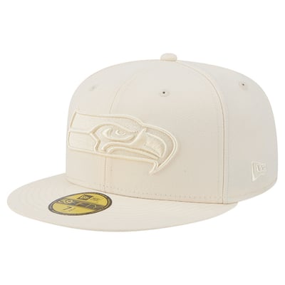 Seattle Seahawks New Era Color Pack 59FIFTY Fitted Hat - Cream