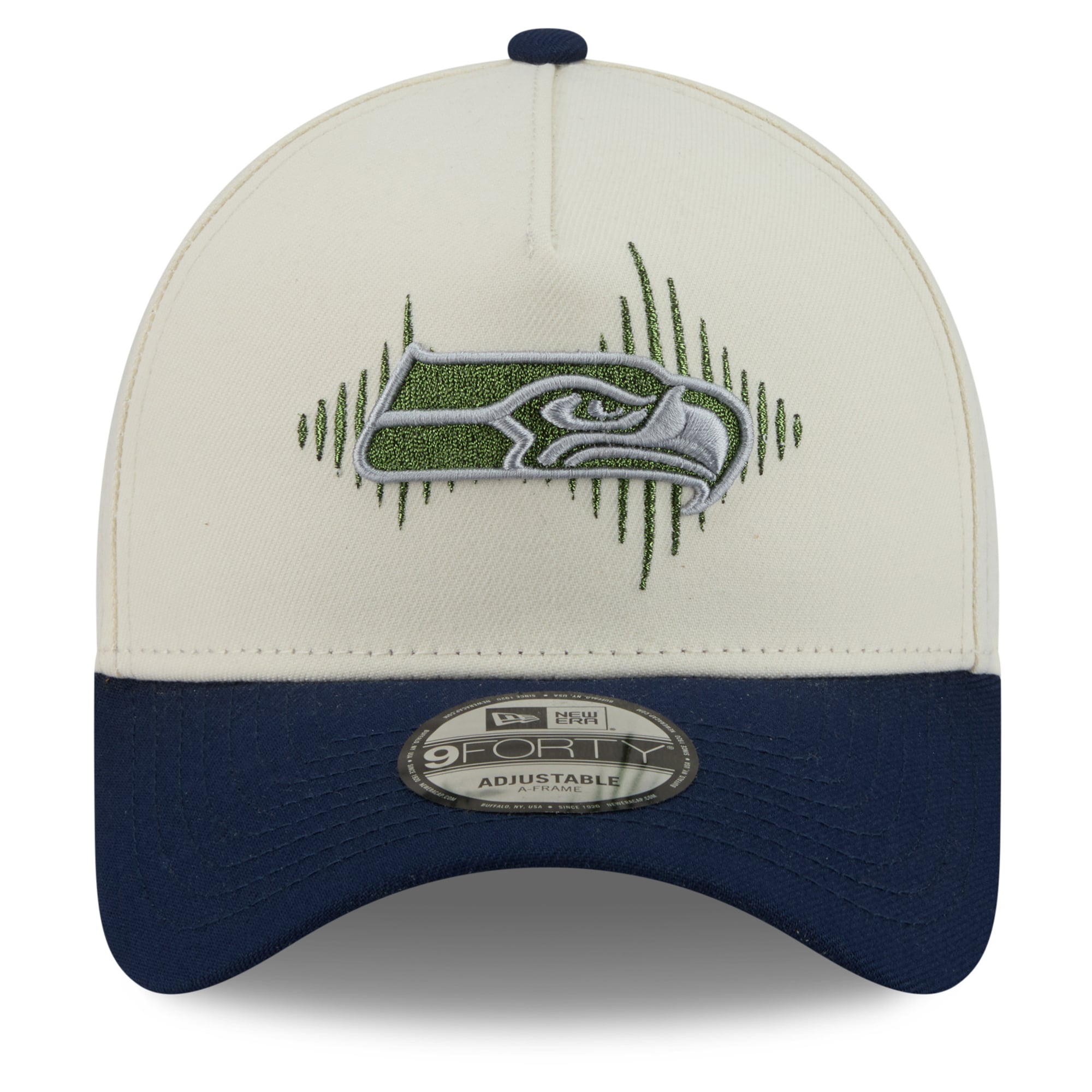 Casquette ajustable New Era crème Seattle Seahawks Rivalries Collection 9FORTY pour homme