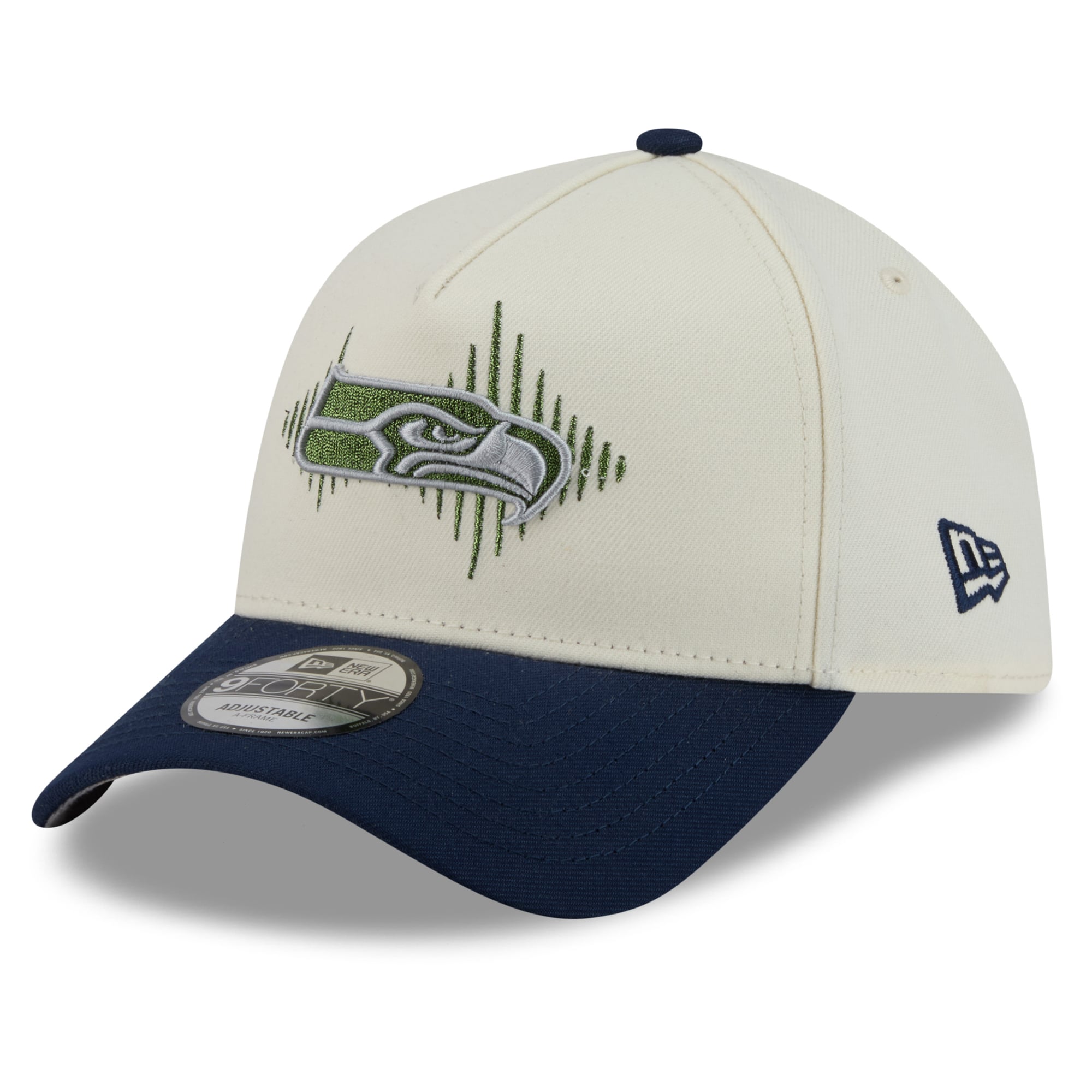 Casquette ajustable New Era crème Seattle Seahawks Rivalries Collection 9FORTY pour homme