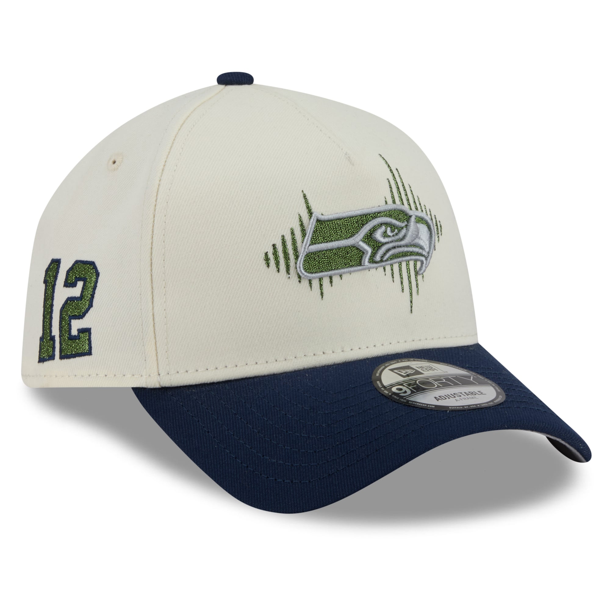 Casquette ajustable New Era crème Seattle Seahawks Rivalries Collection 9FORTY pour homme