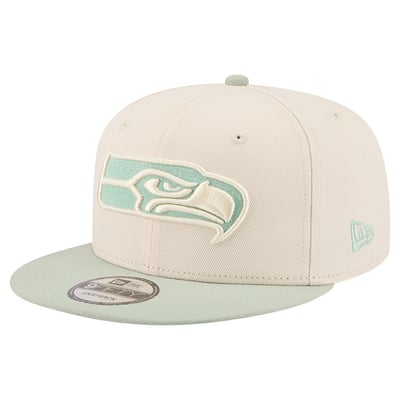 Seattle Seahawks New Era Color Pack Two-Tone 9FIFTY Snapback Hat - Cream/Light Green