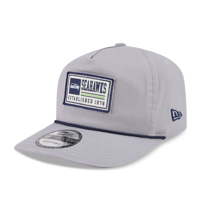 Seattle Seahawks New Era Patch 19TWENTY Adjustable Hat - Gray
