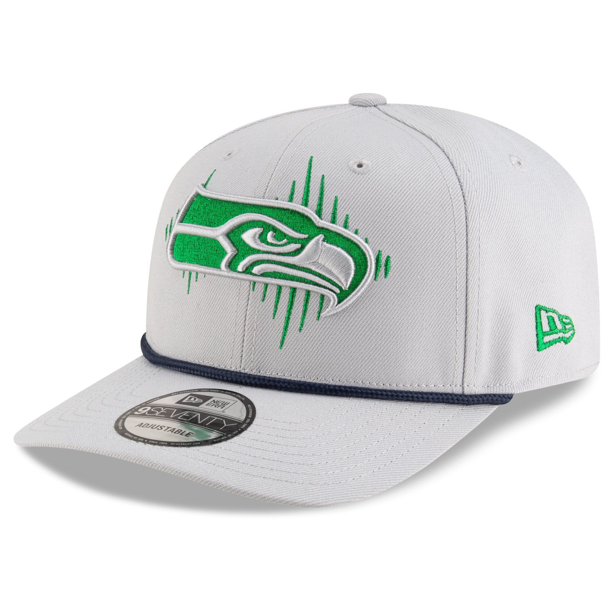 Men's New Era Gray Seattle Seahawks Rivalries Collection On-Field 9SEVENTY Adjustable Hat