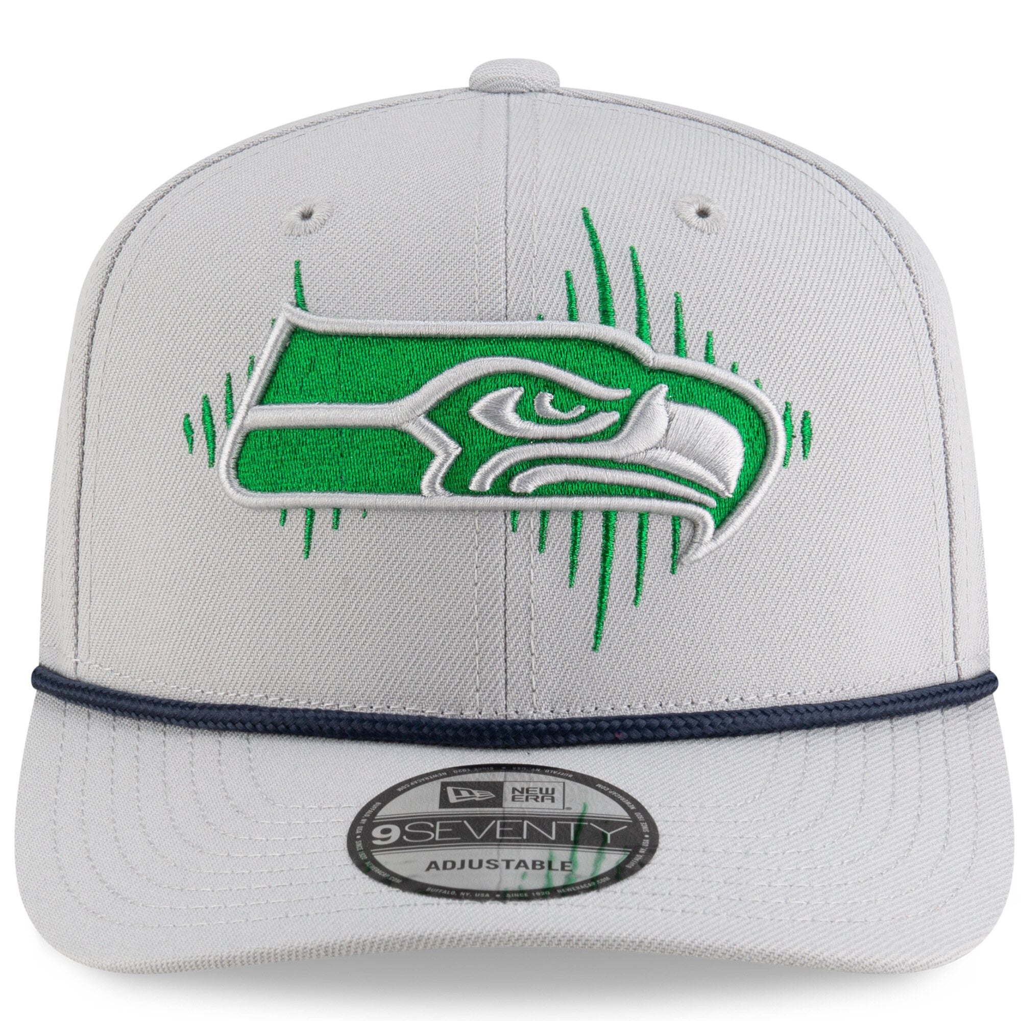 Men's New Era Gray Seattle Seahawks Rivalries Collection On-Field 9SEVENTY Adjustable Hat