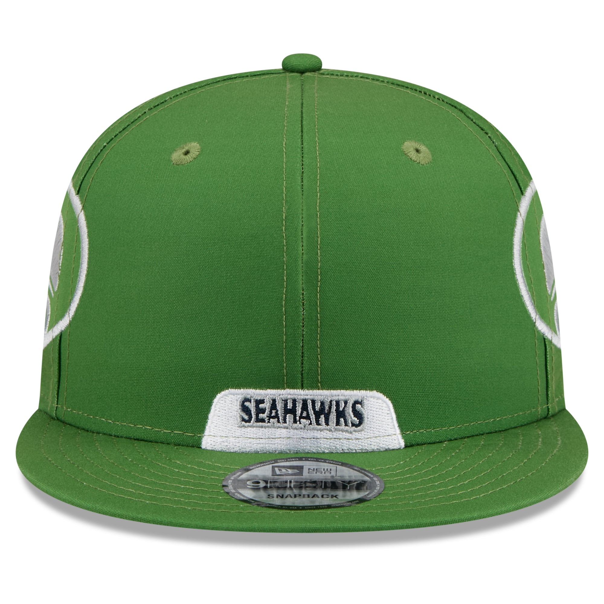 Men's New Era Green Seattle Seahawks Rivalries Collection Fan Pack Helmet 9FIFTY Snapback Hat