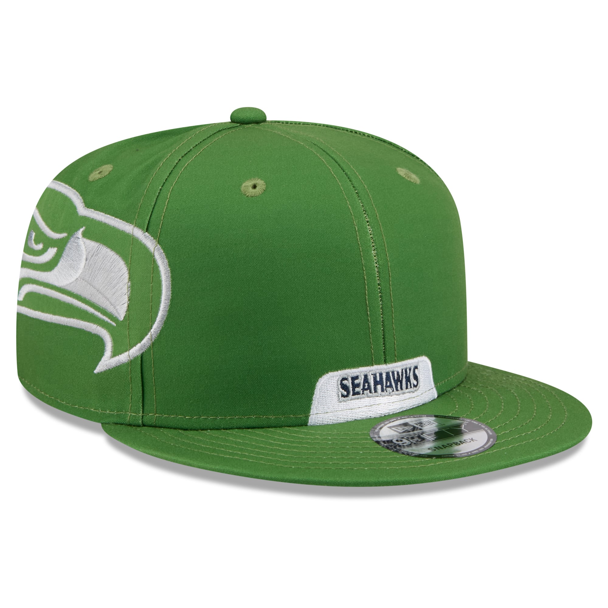 Men's New Era Green Seattle Seahawks Rivalries Collection Fan Pack Helmet 9FIFTY Snapback Hat
