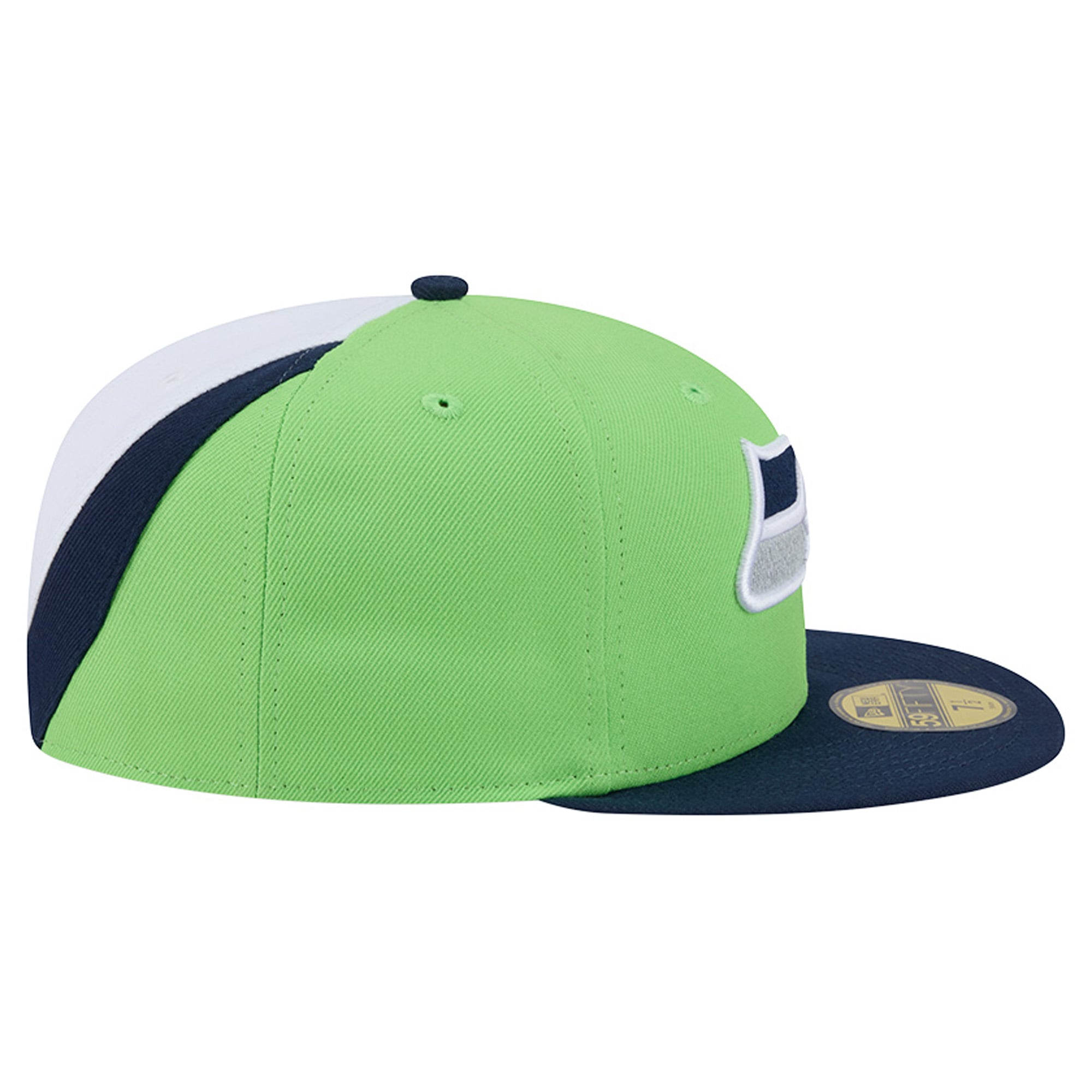 Casquette ajustée New Era Shock 59FIFTY pour homme, vert fluo/bleu marine Seattle Seahawks