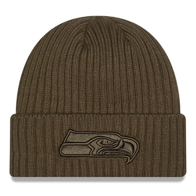  Seattle Seahawks New Era Color Pack Cuffed Knit Hat - Olive