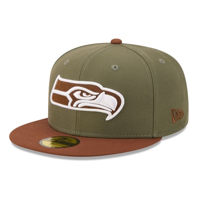 Seattle Seahawks New Era Color Pack 59FIFTY Fitted Hat - Olive/Brown