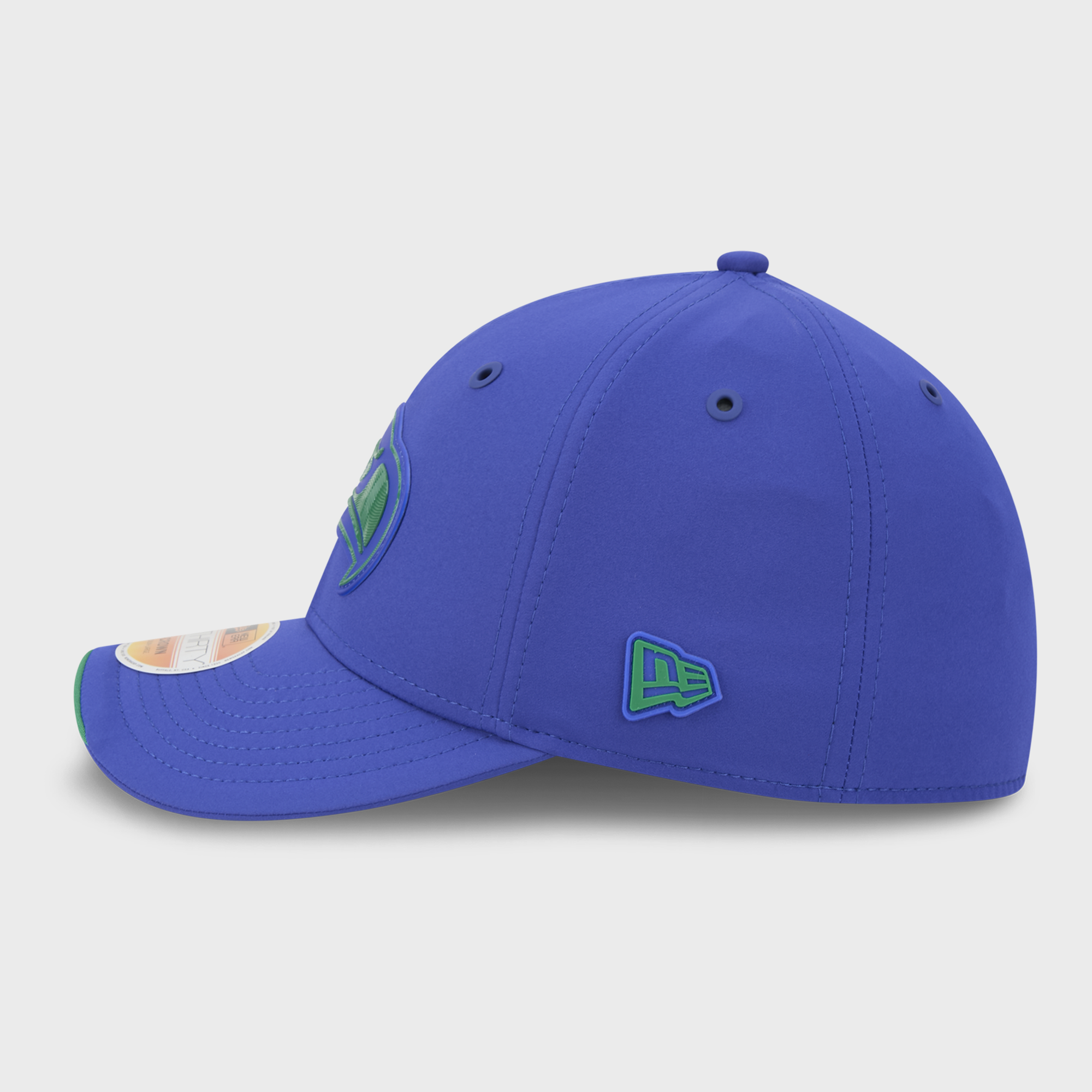 Casquette New Era Royal Seattle Seahawks 2026 Sideline Throwback 39THIRTY M-Crown Flex pour homme