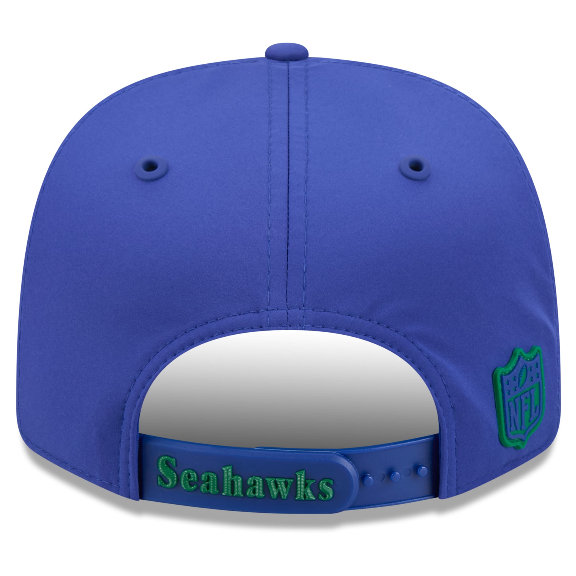 Casquette ajustable New Era Royal Seattle Seahawks 2026 Sideline Throwback 9SEVENTY pour homme