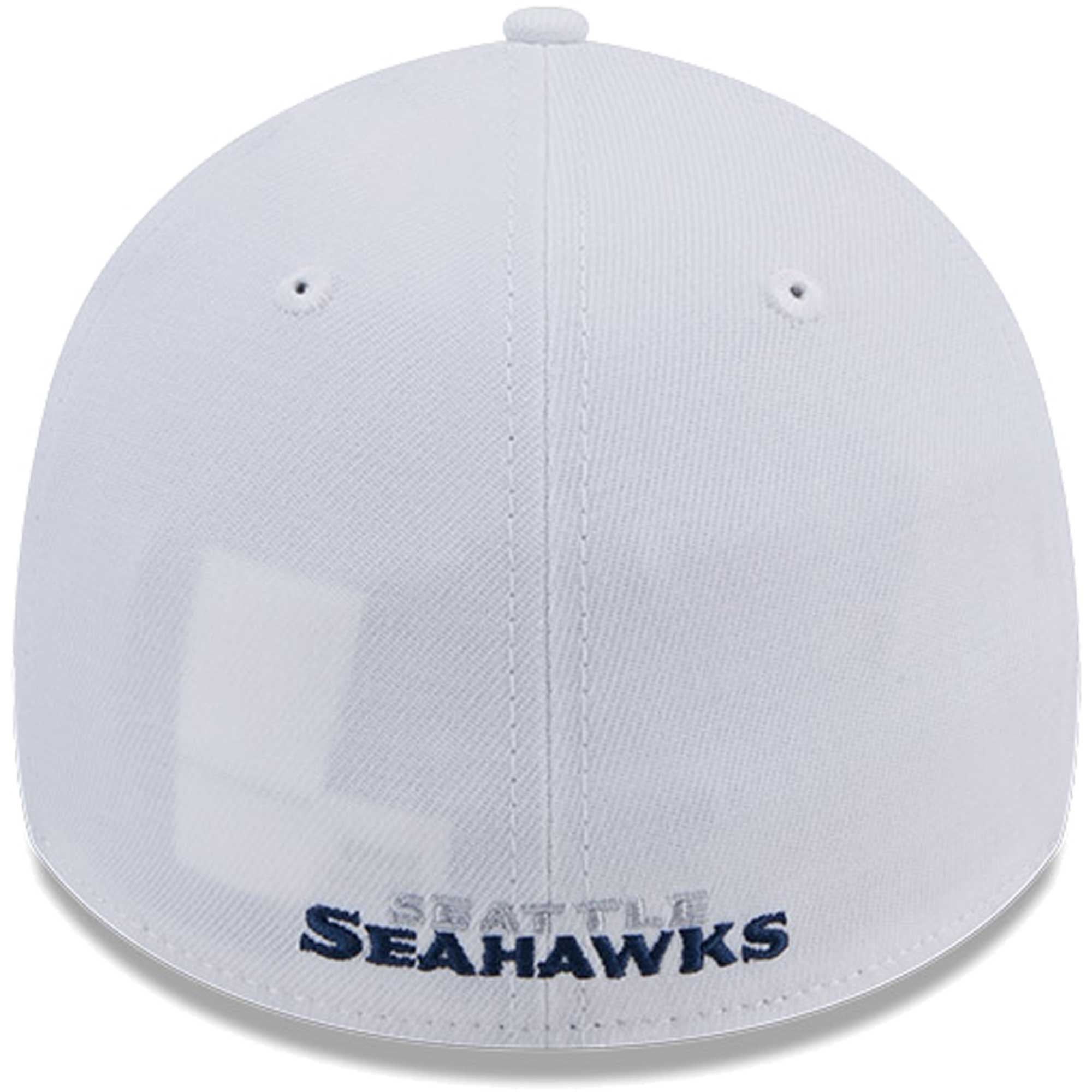Men's New Era White Seattle Seahawks Main 39THIRTY Flex Hat