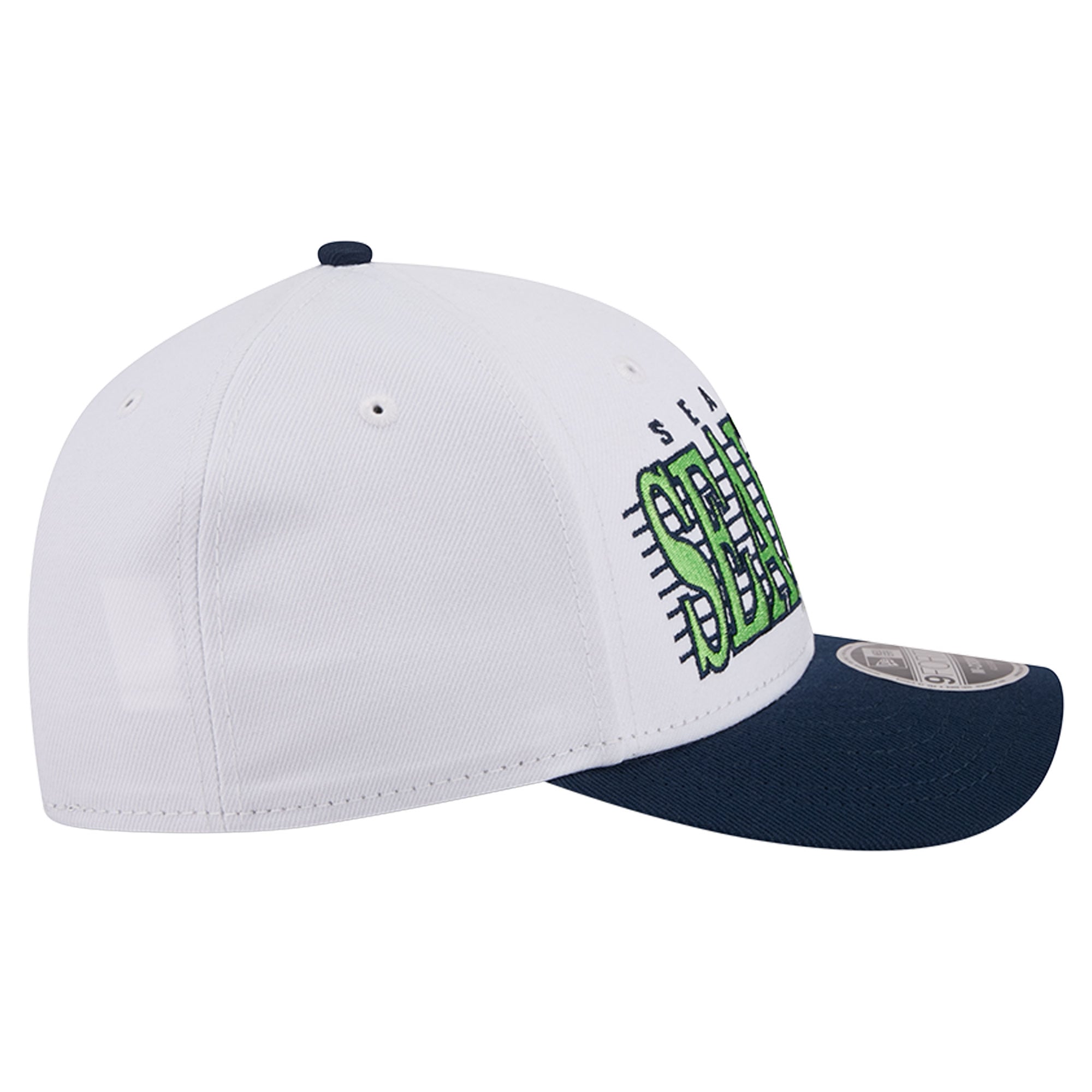 Casquette ajustable New Era blanche/bleu marine Seattle Seahawks Loyal 9FORTY M-Crown pour homme
