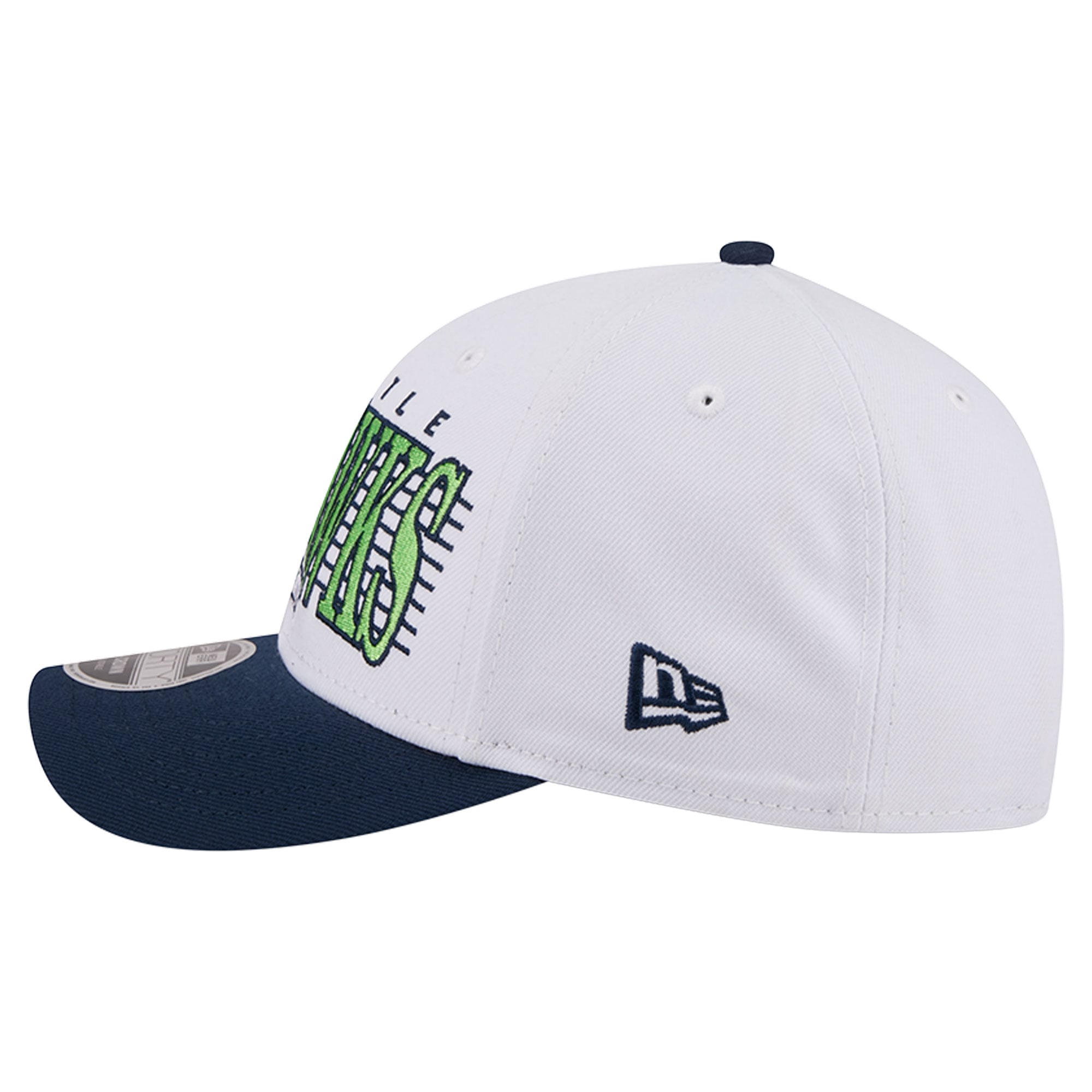 Casquette ajustable New Era blanche/bleu marine Seattle Seahawks Loyal 9FORTY M-Crown pour homme